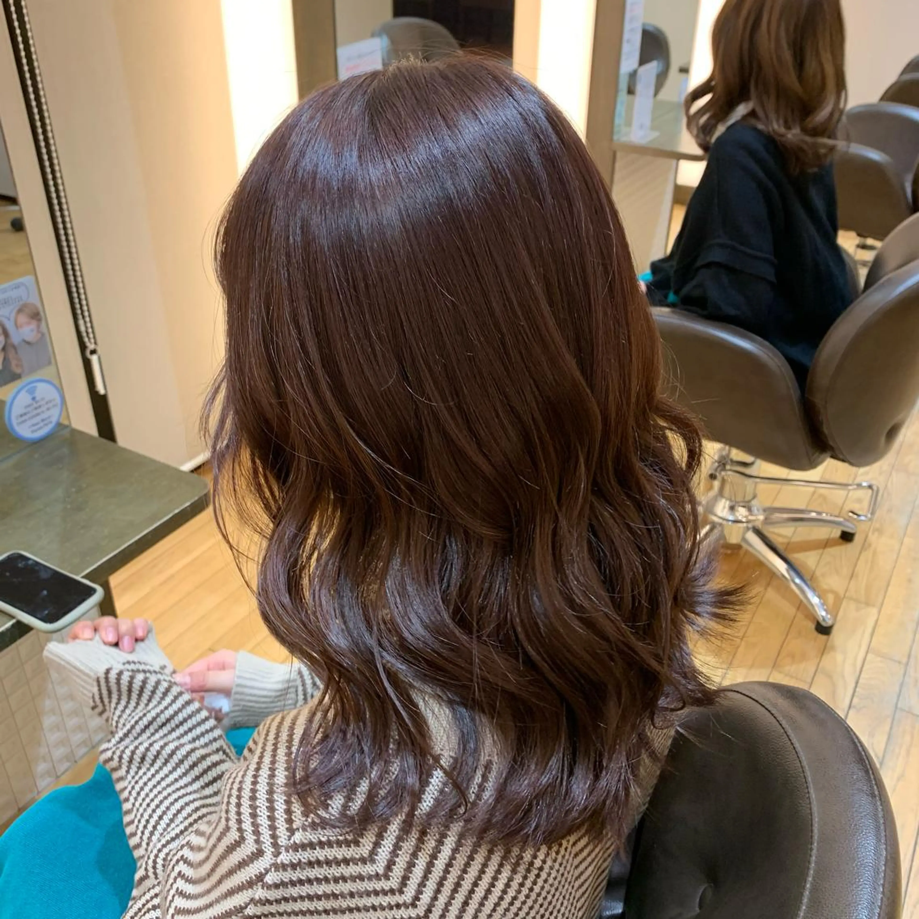 セミロング カラー ラベンダーカラー ピンクカラー ピンクラベンダー カット ヘアカラー トリートメント 透明感カラー/ 岡田澪香のヘアスタイル