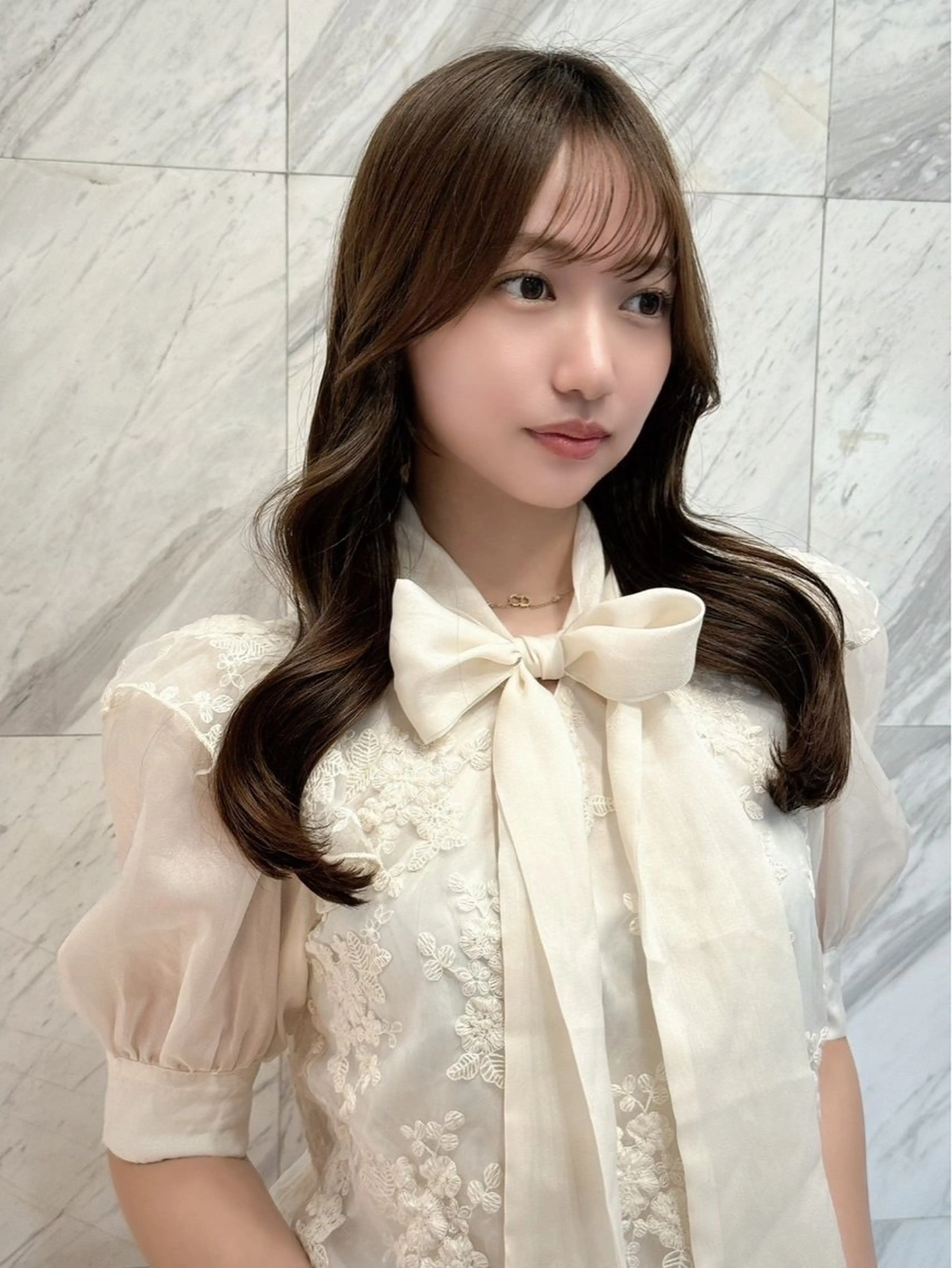 ロング カラー パーマ ベージュカラー ブリーチ ブラウンカラー ショコラベージュ ショコラブラウン カット ヘアカラー トリートメント ヘアセット 平川 友理/韓国ヘア💘のヘアスタイル