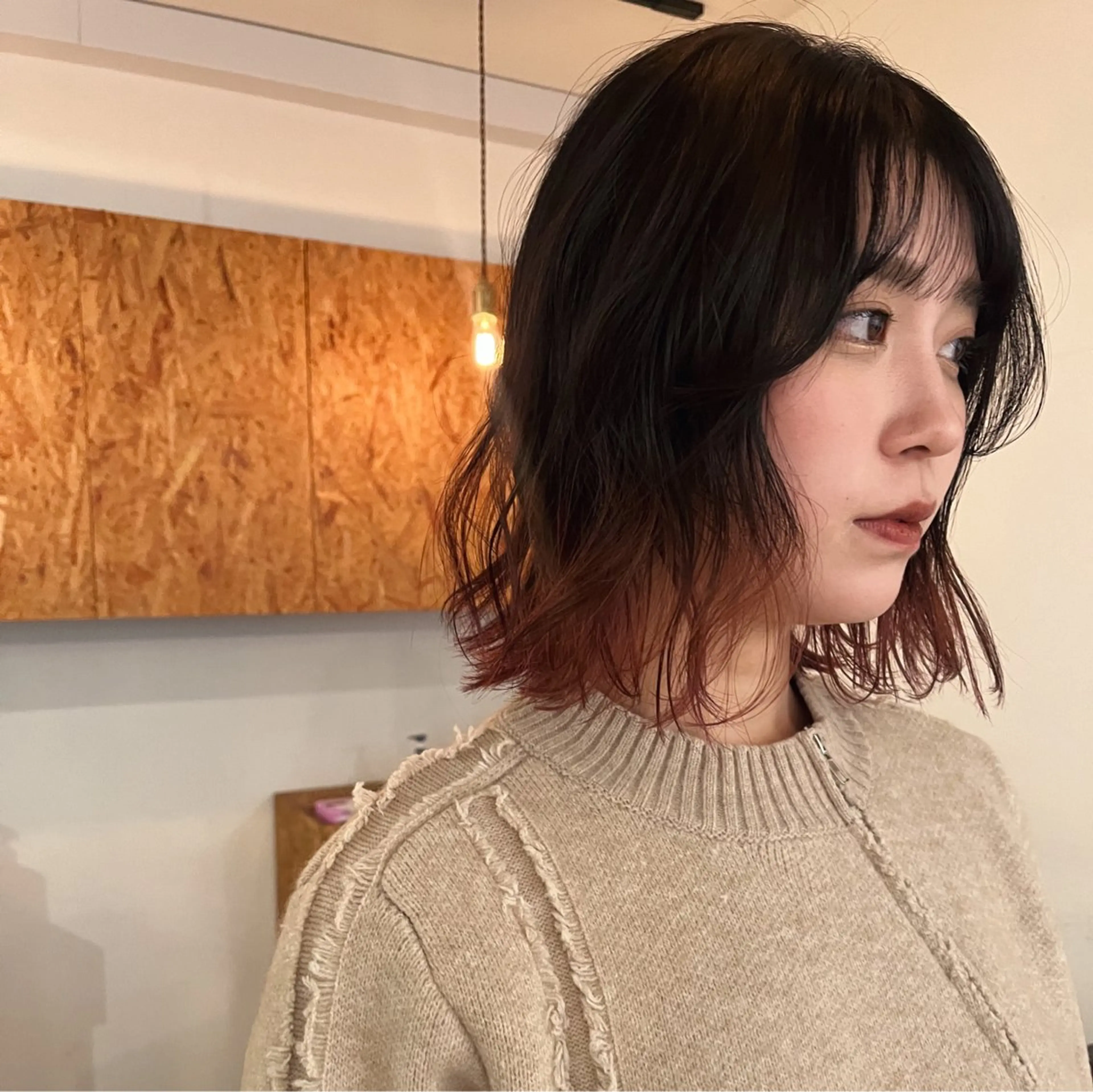 ミディアム 暖色/パーマ 🌼クニトウメイのヘアスタイル