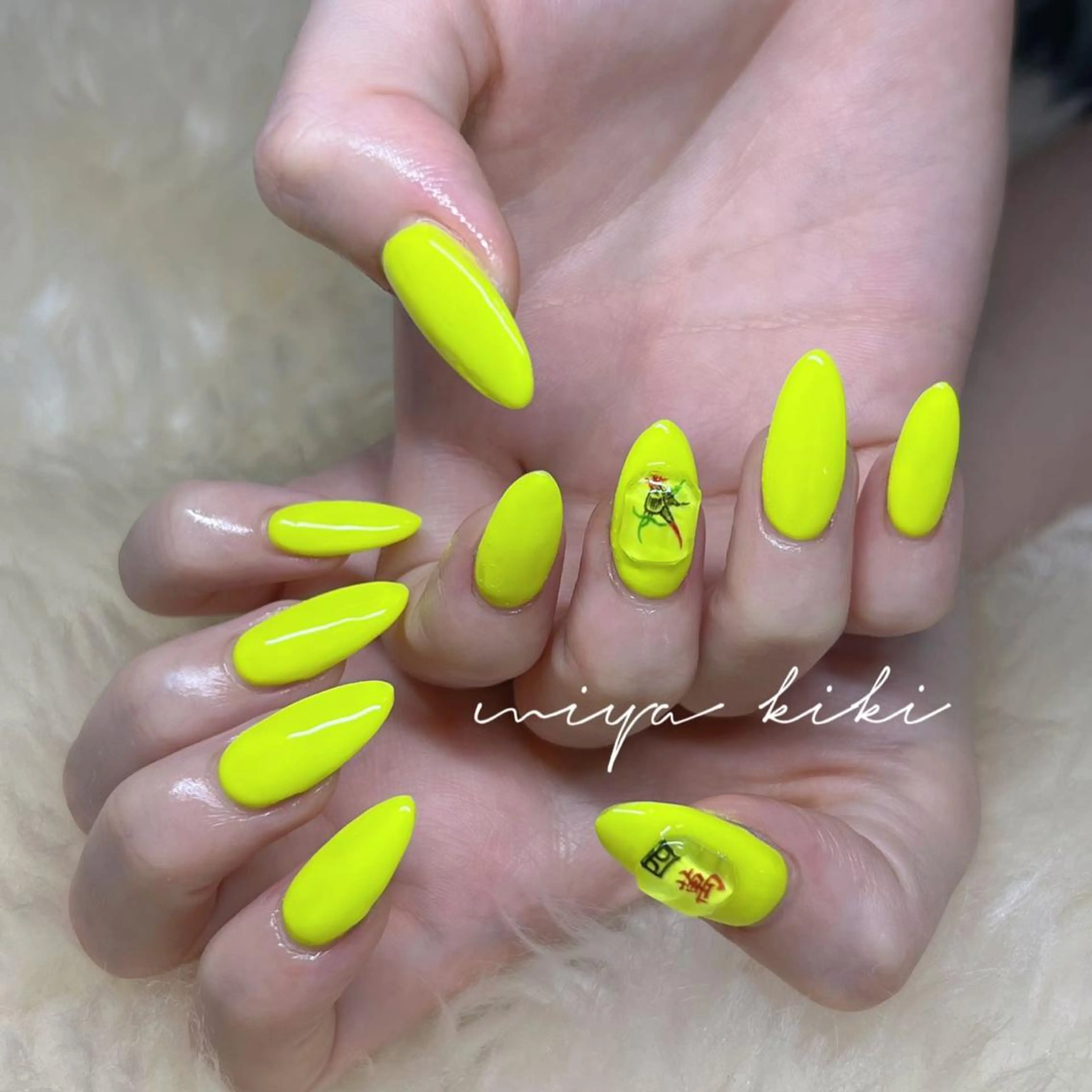 ロング ハンドネイル ハンドケア 💜MIYA nail川崎店のネイルデザイン