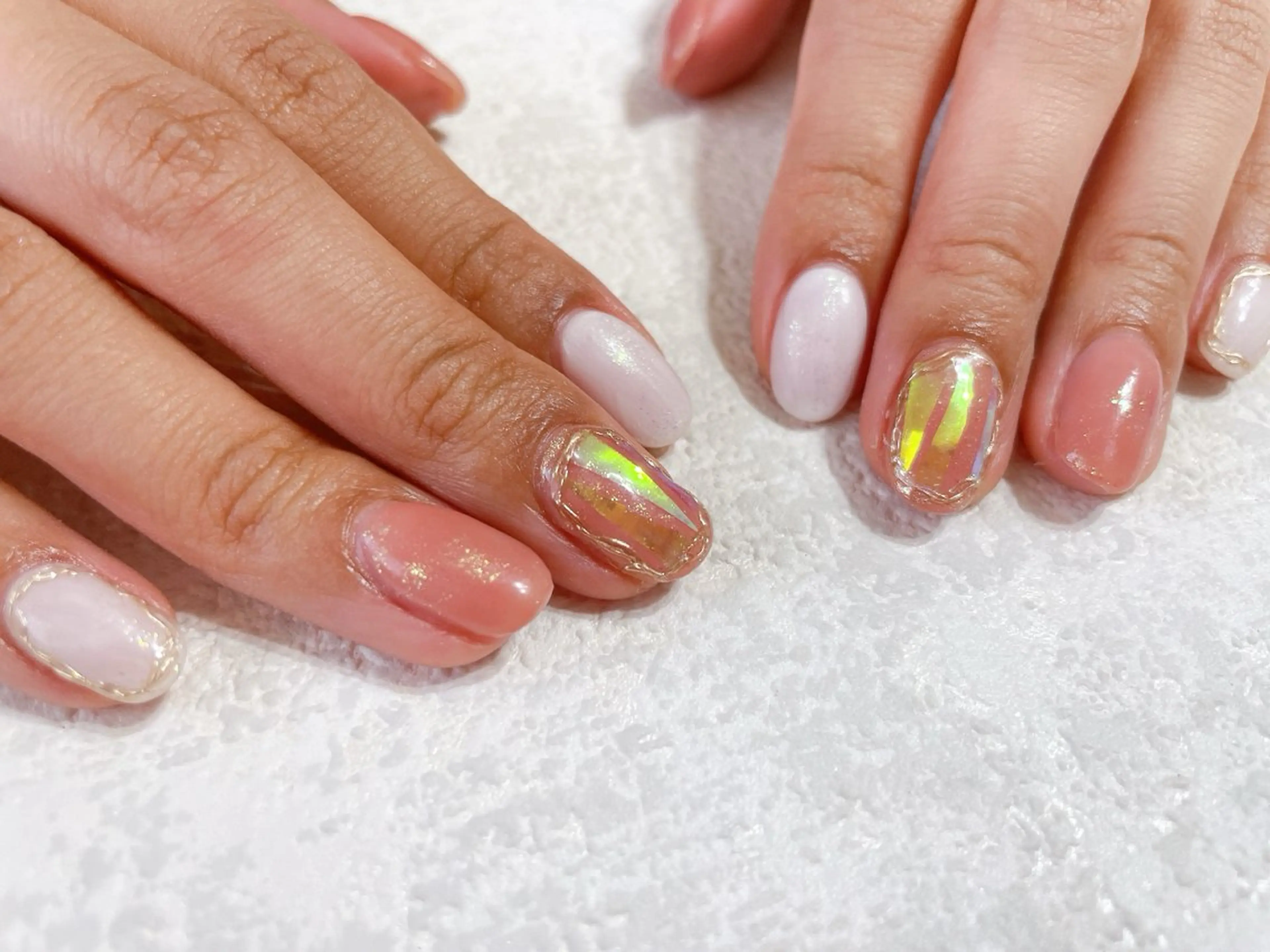 ネイル ジェルネイル メンズネイル パラジェル 春ネイル ワンホンネイル kikinail 溝の口のネイルデザイン