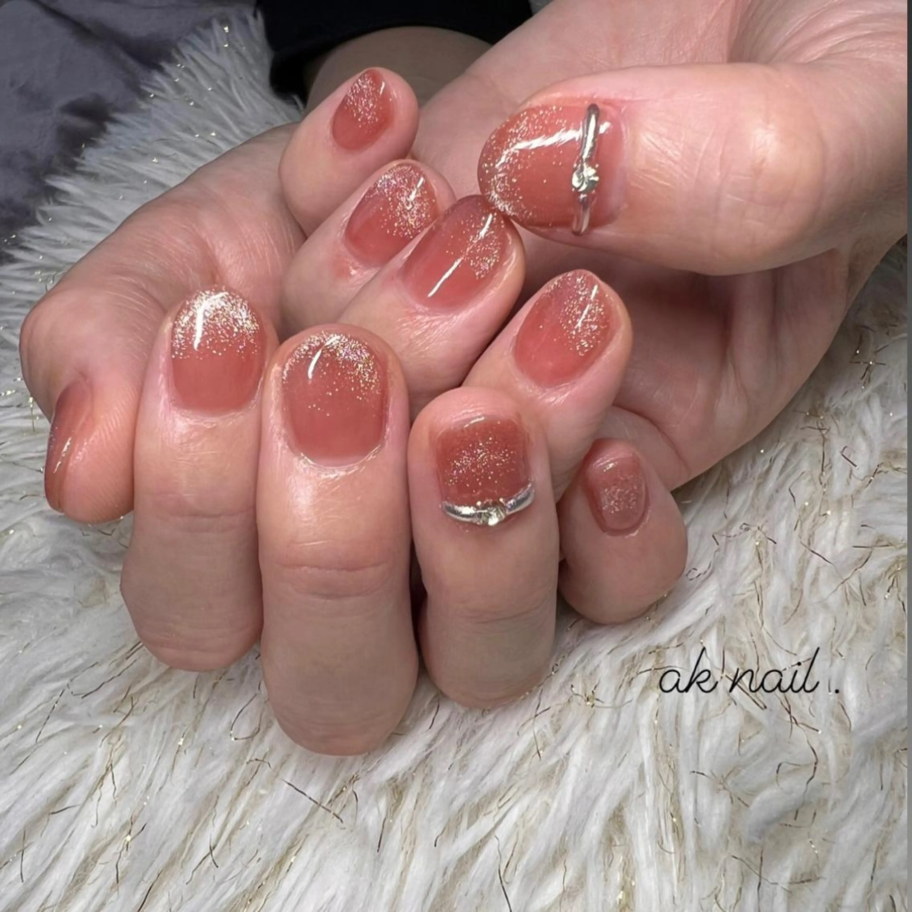 ショート ネイル ハンドネイル ak nail .のネイルデザイン