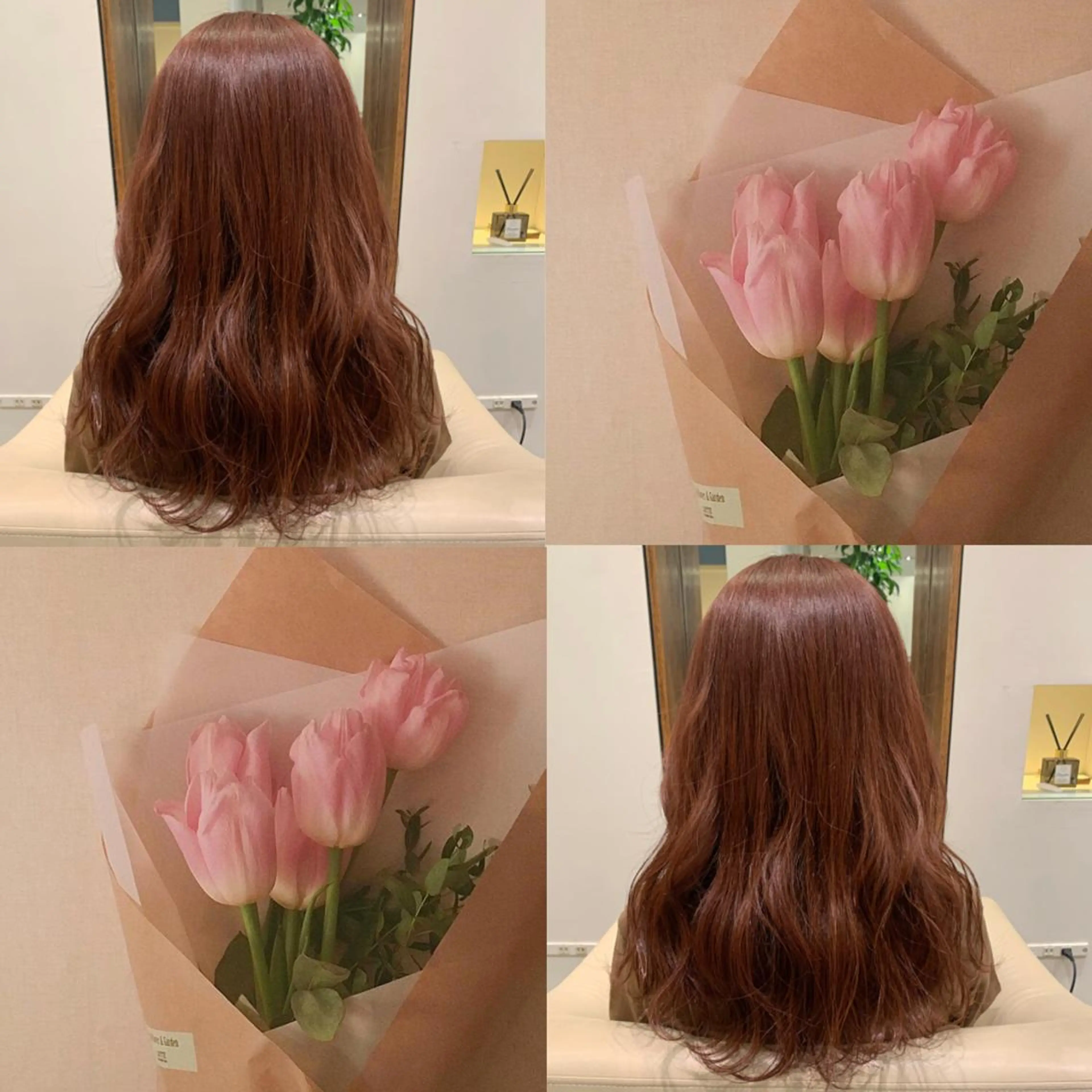 ロング カラー オレンジ ピンクカラー 【完全個室】大宮東口 暖色カラー/山崎唯奈のヘアスタイル