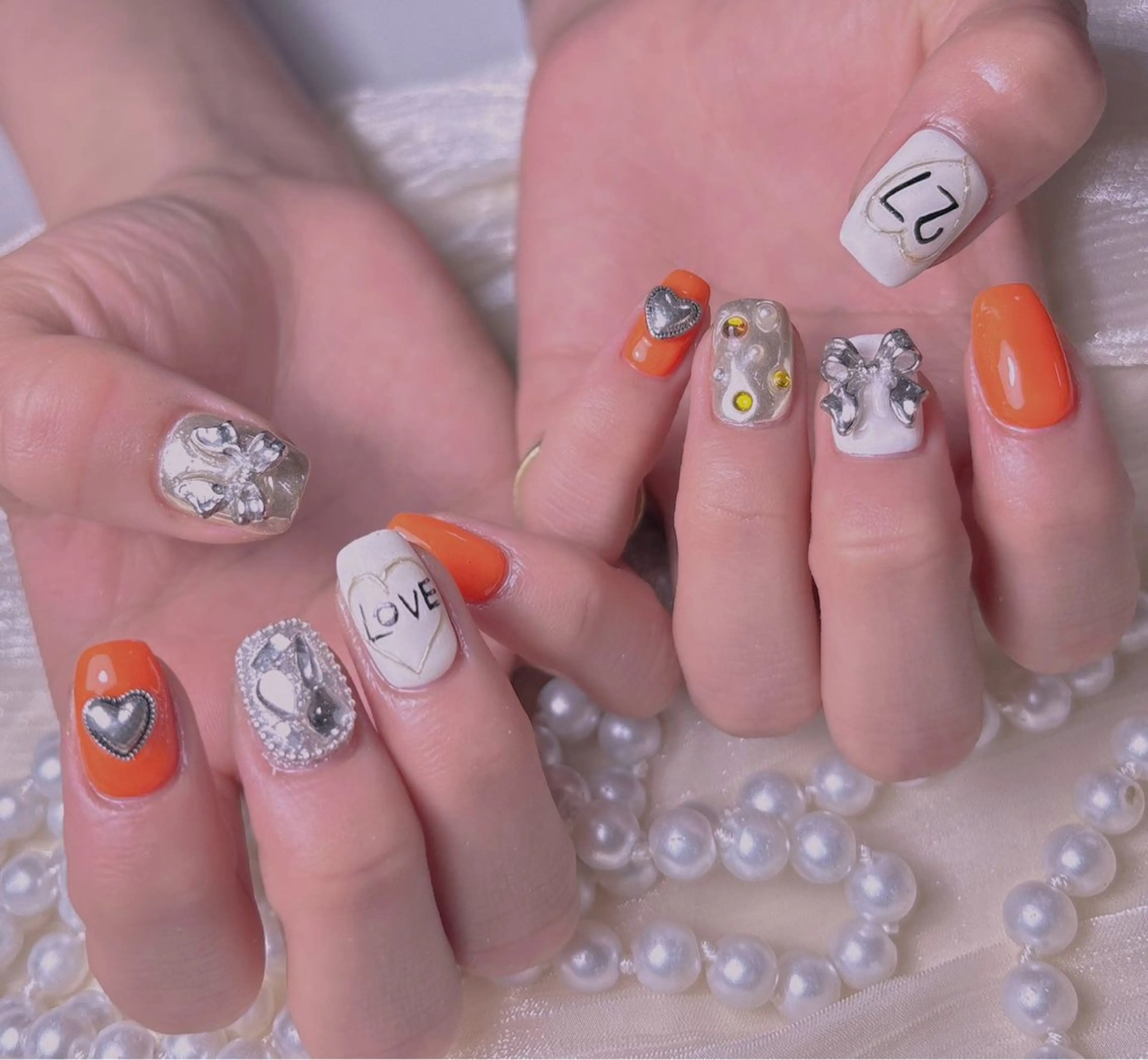 ネイル ハンドネイル M🌷nail 長さだし専門店のネイルデザイン