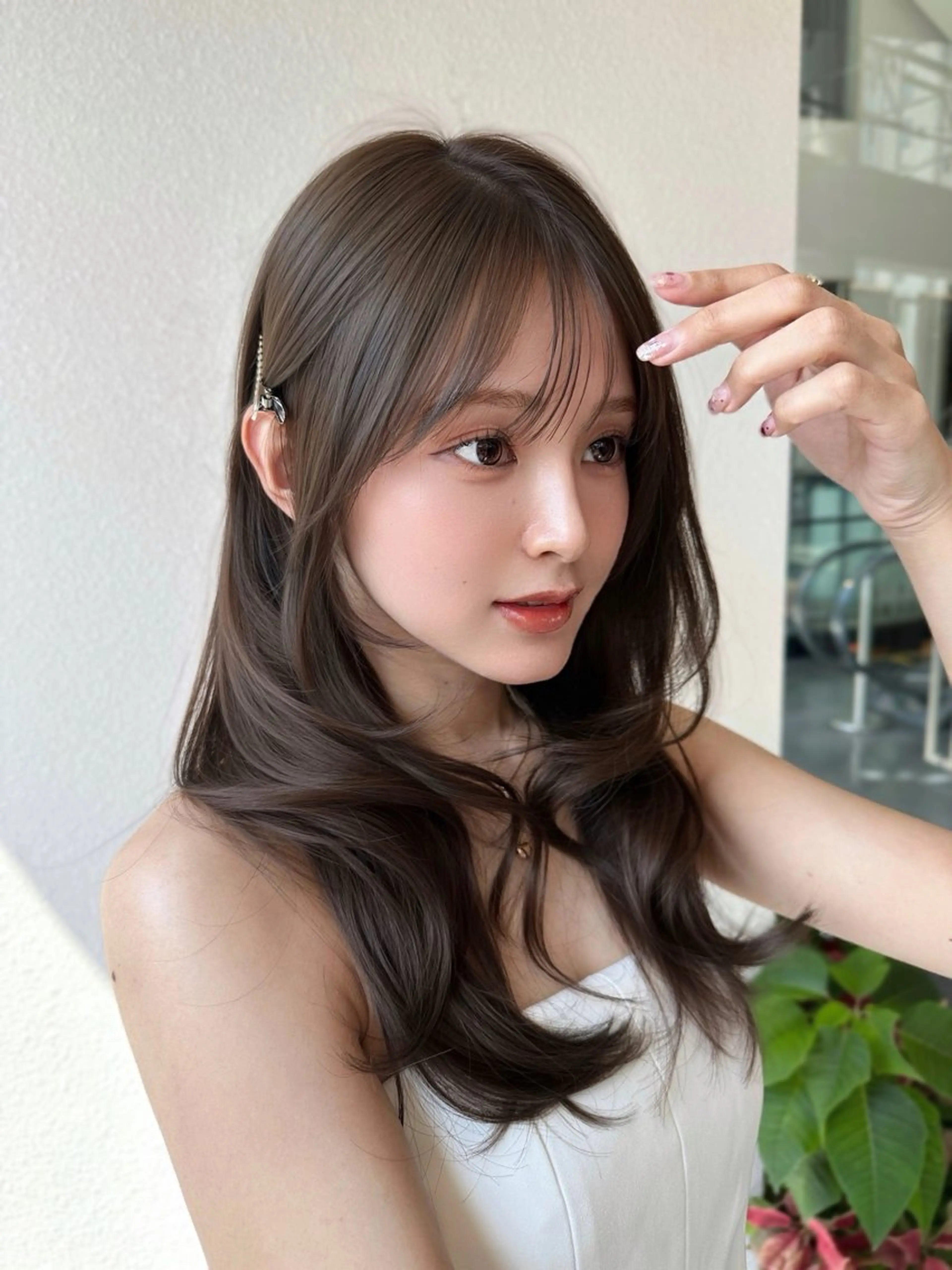 ロング カット ヘアカラー トリートメント スズキ マユウのヘアスタイル