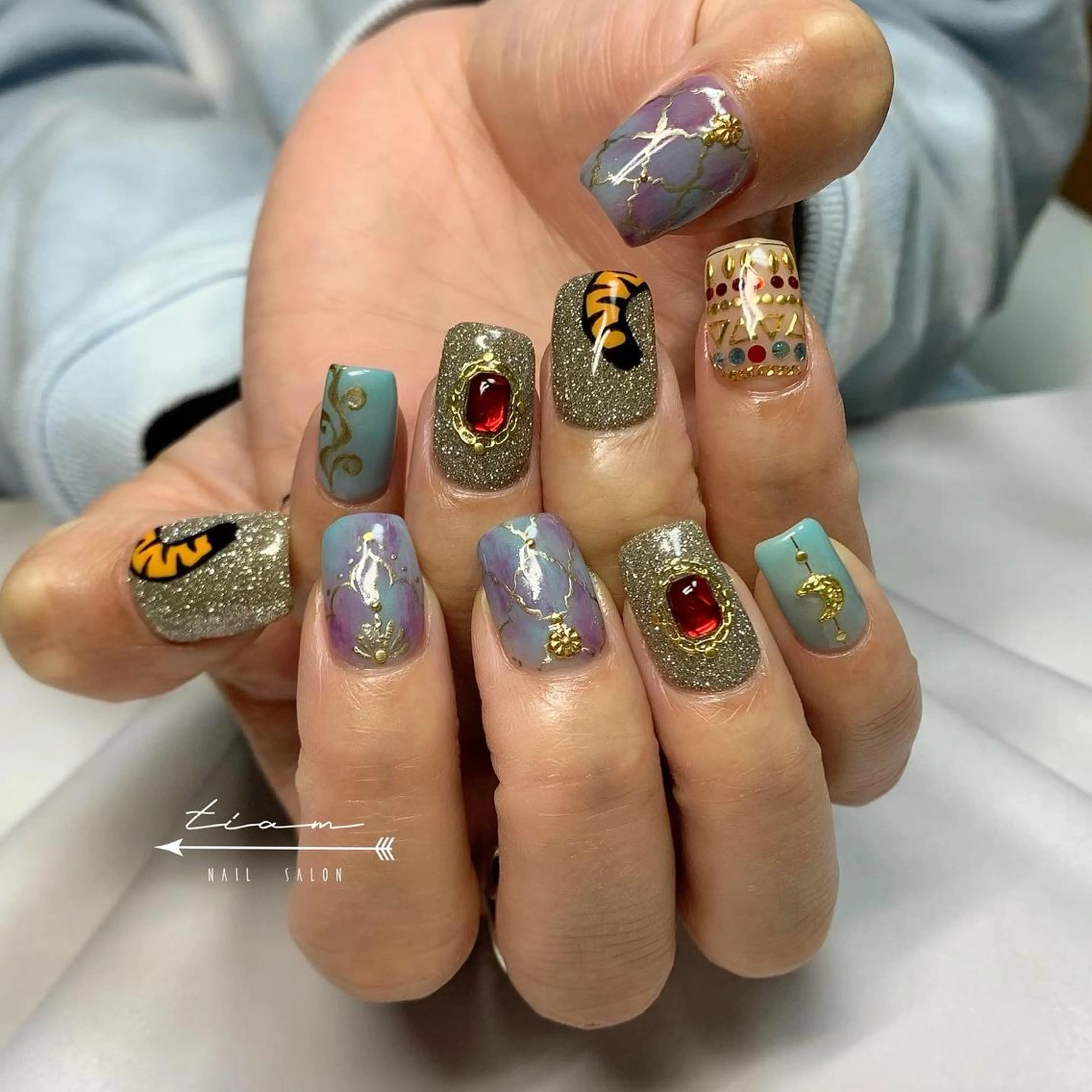 ネイル フラッシュネイル 𝑡𝑖𝑎𝑚𓂃 きむらゆきののネイルデザイン