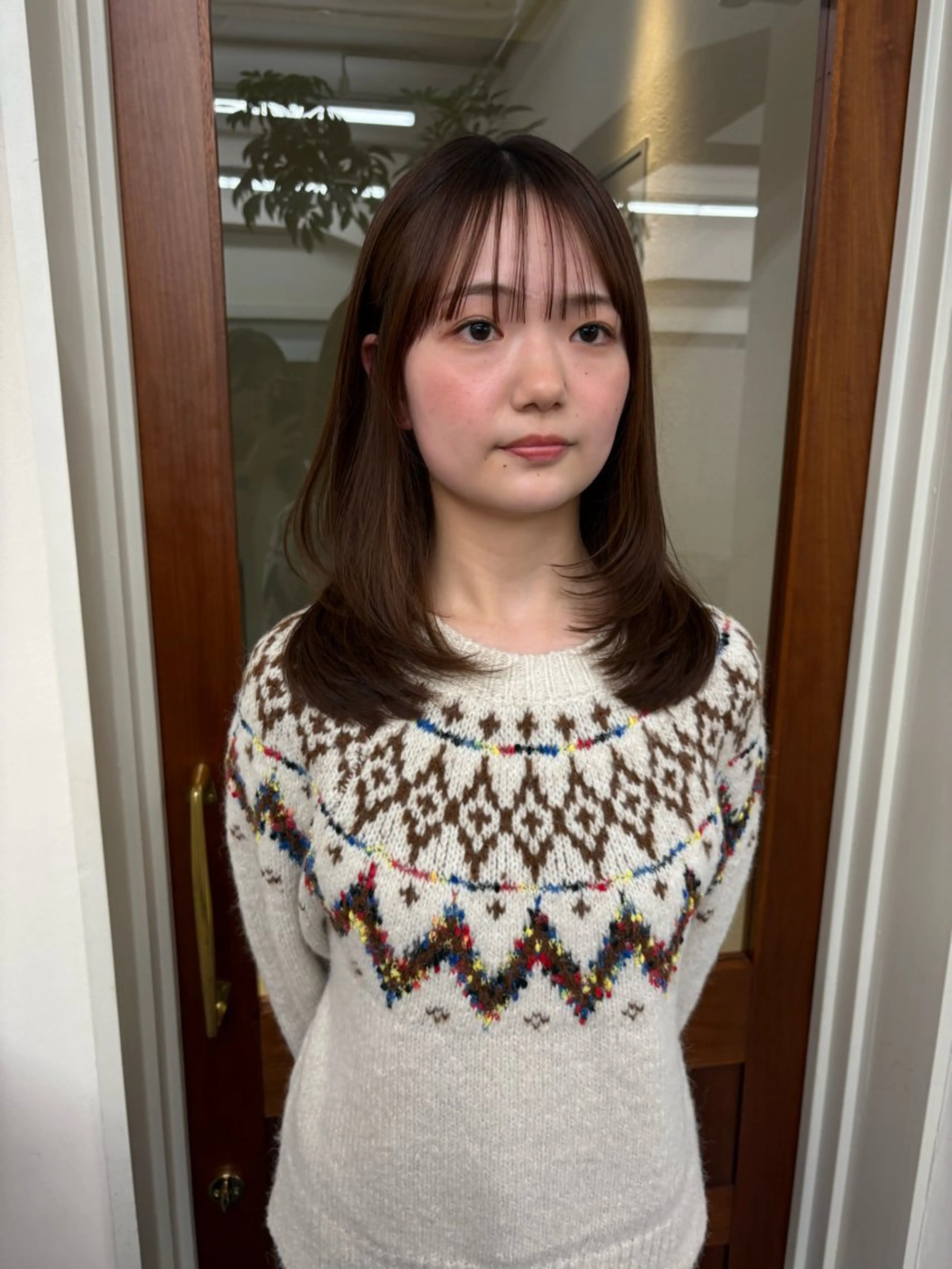 ミディアム レイヤー/顔周り/ 透明感/ののか💞のヘアスタイル