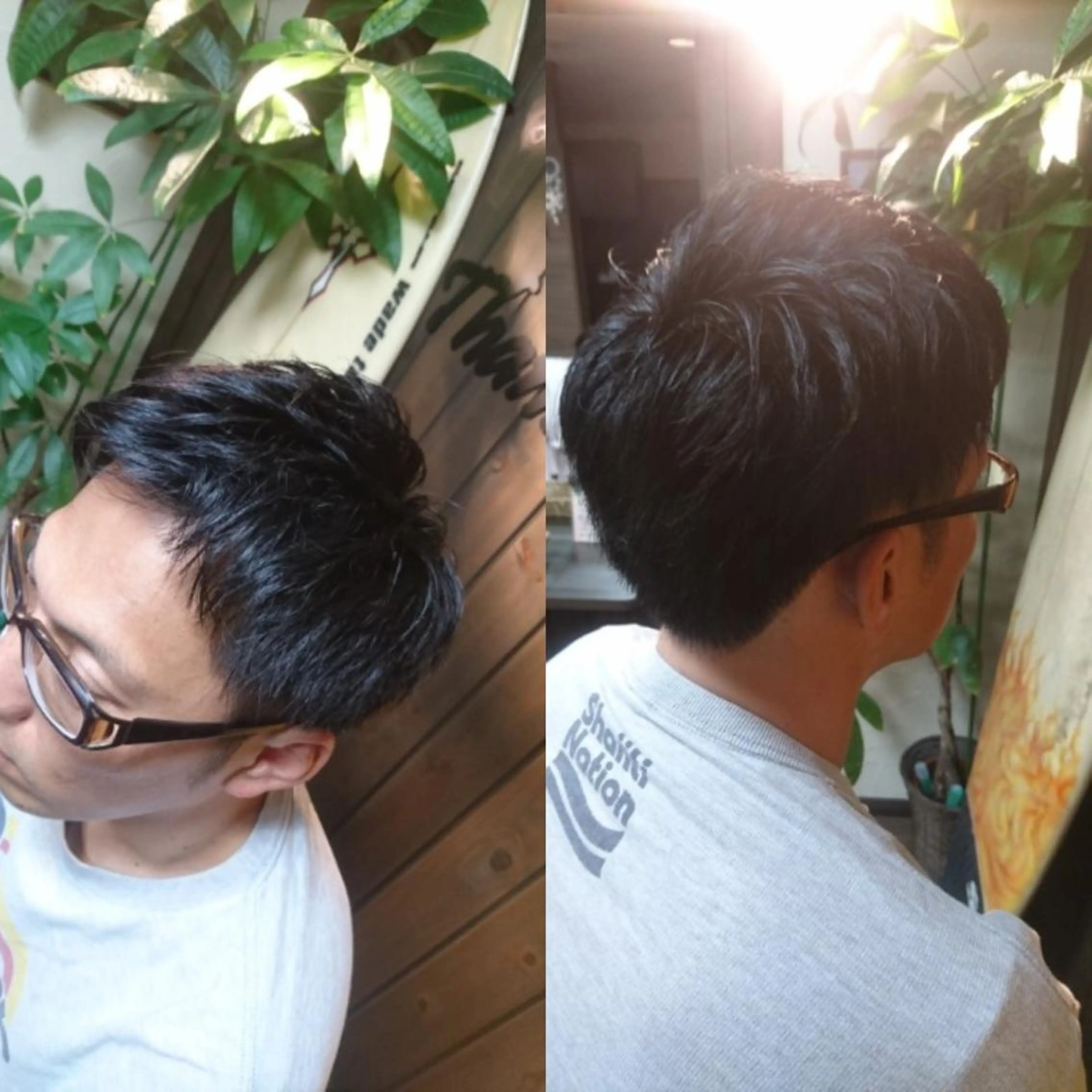 ショート メンズ ショートヘア 縮毛矯正 サンフラット所属・岡林 選のヘアスタイル