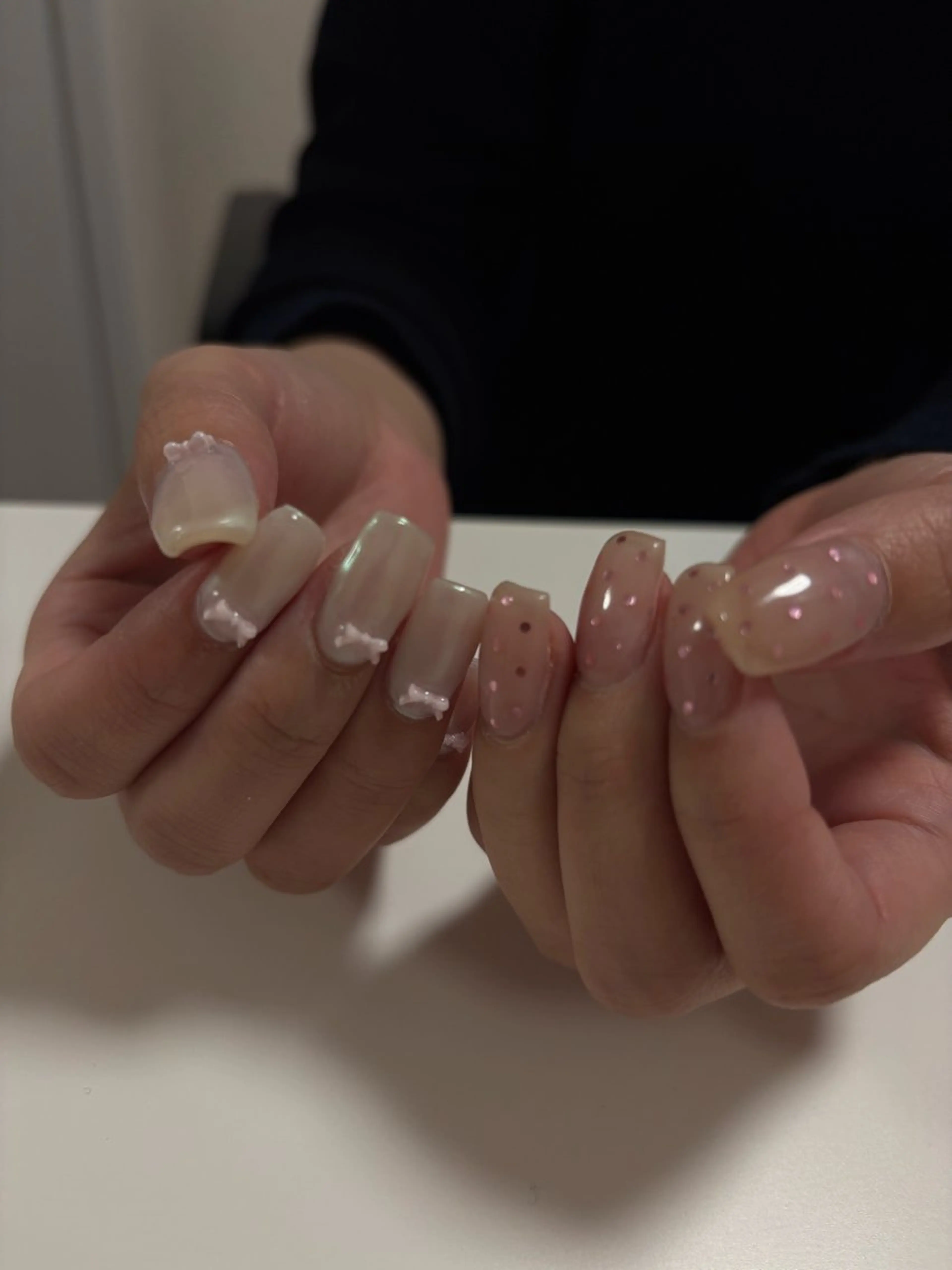 ネイル アートネイル オーロラネイル ドット シンプルネイル xoxo_nail所属・xoxo_nail 🎀FUKAのネイルデザイン