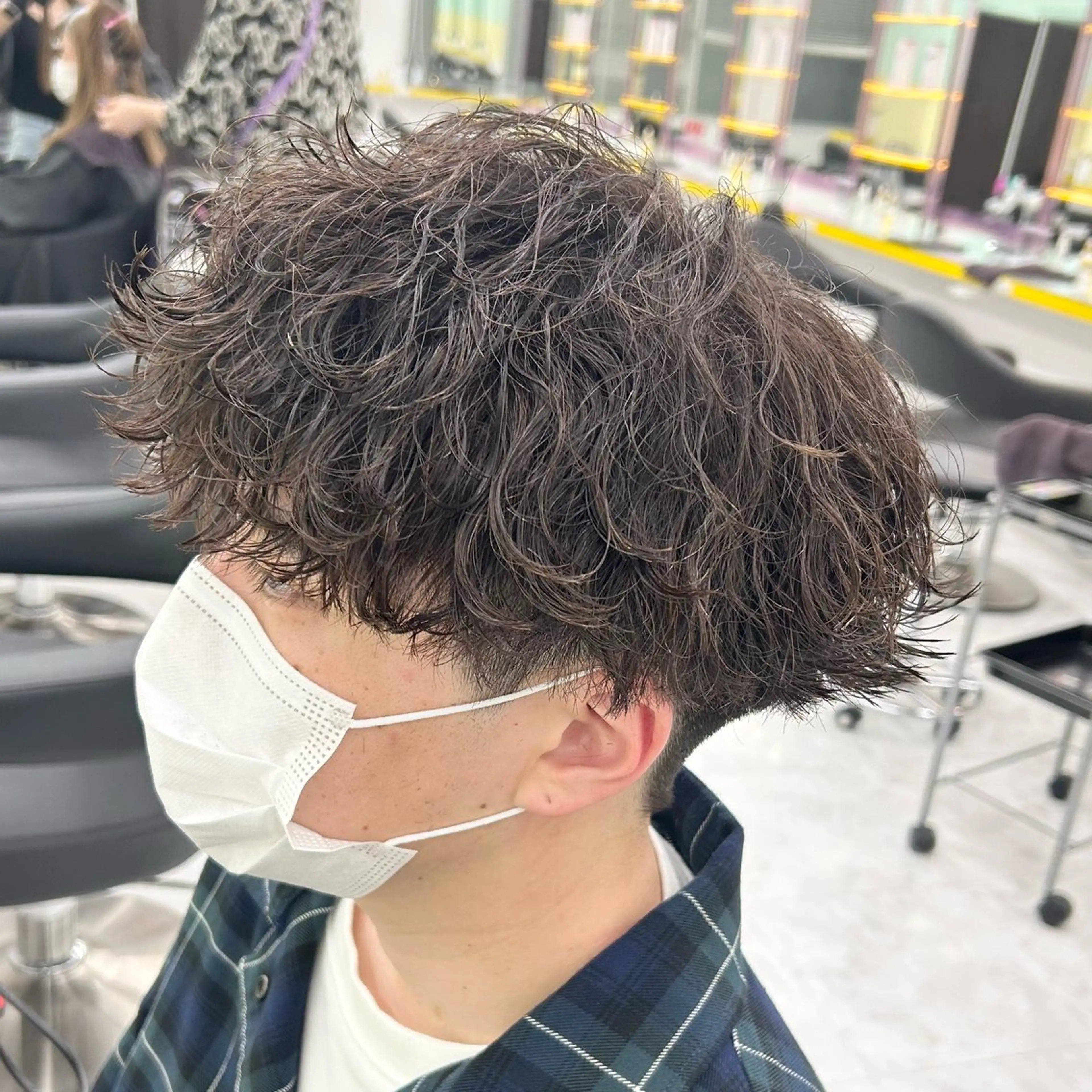 ショート カラー パーマ メンズ カット パーマ 韓国レイヤーカット /REIのヘアスタイル