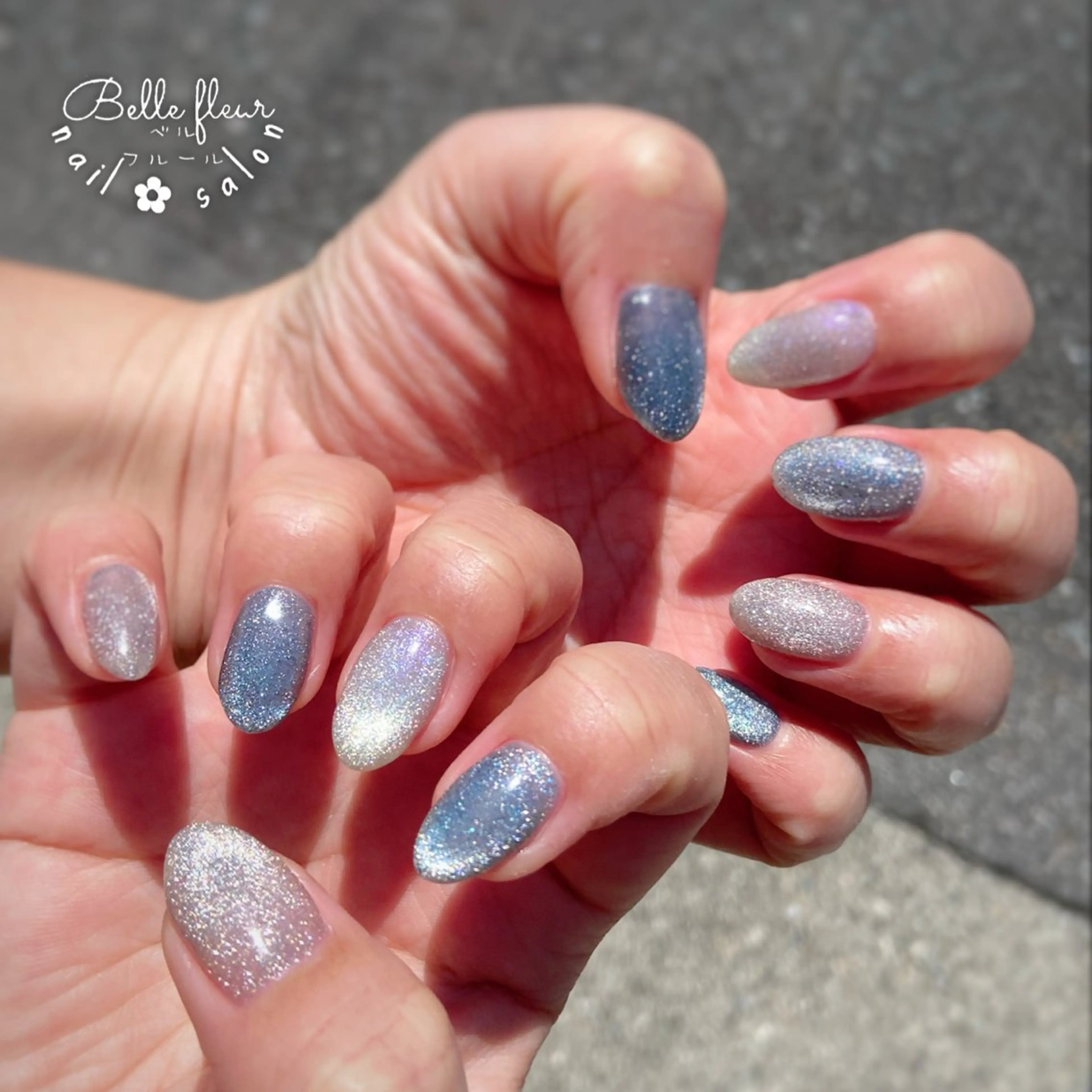 ネイル マグネットネイル ハンドネイル ﾈｲﾙｻﾛﾝ Bellefleurのネイルデザイン