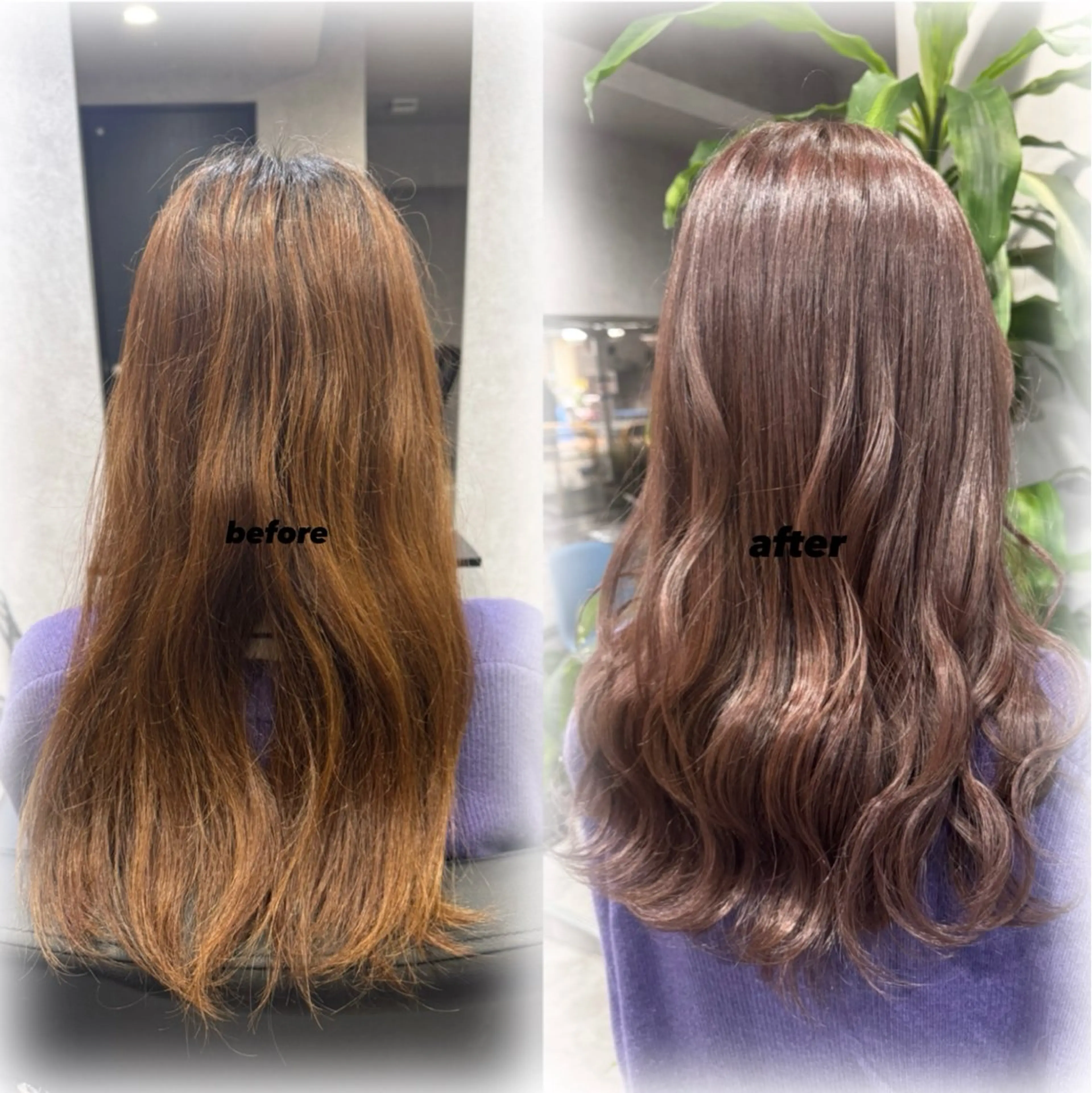 カラー ラベンダーカラー ラベンダーピンク ピンクカラー STEEN所属・KOHARU STEENのヘアスタイル