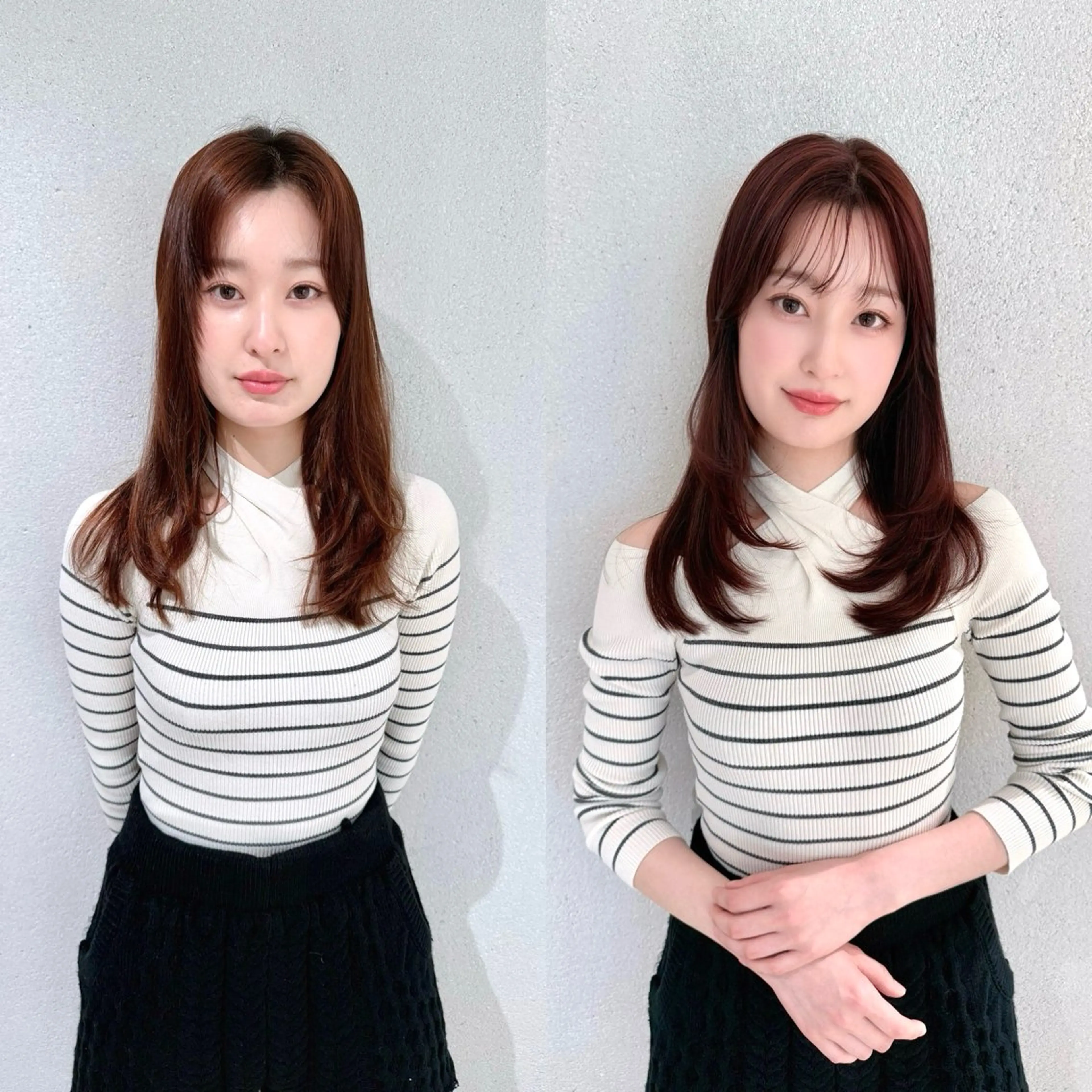 セミロング カット ヘアカラー レイヤー/顔周り小顔 /大嶋伸吾のヘアスタイル