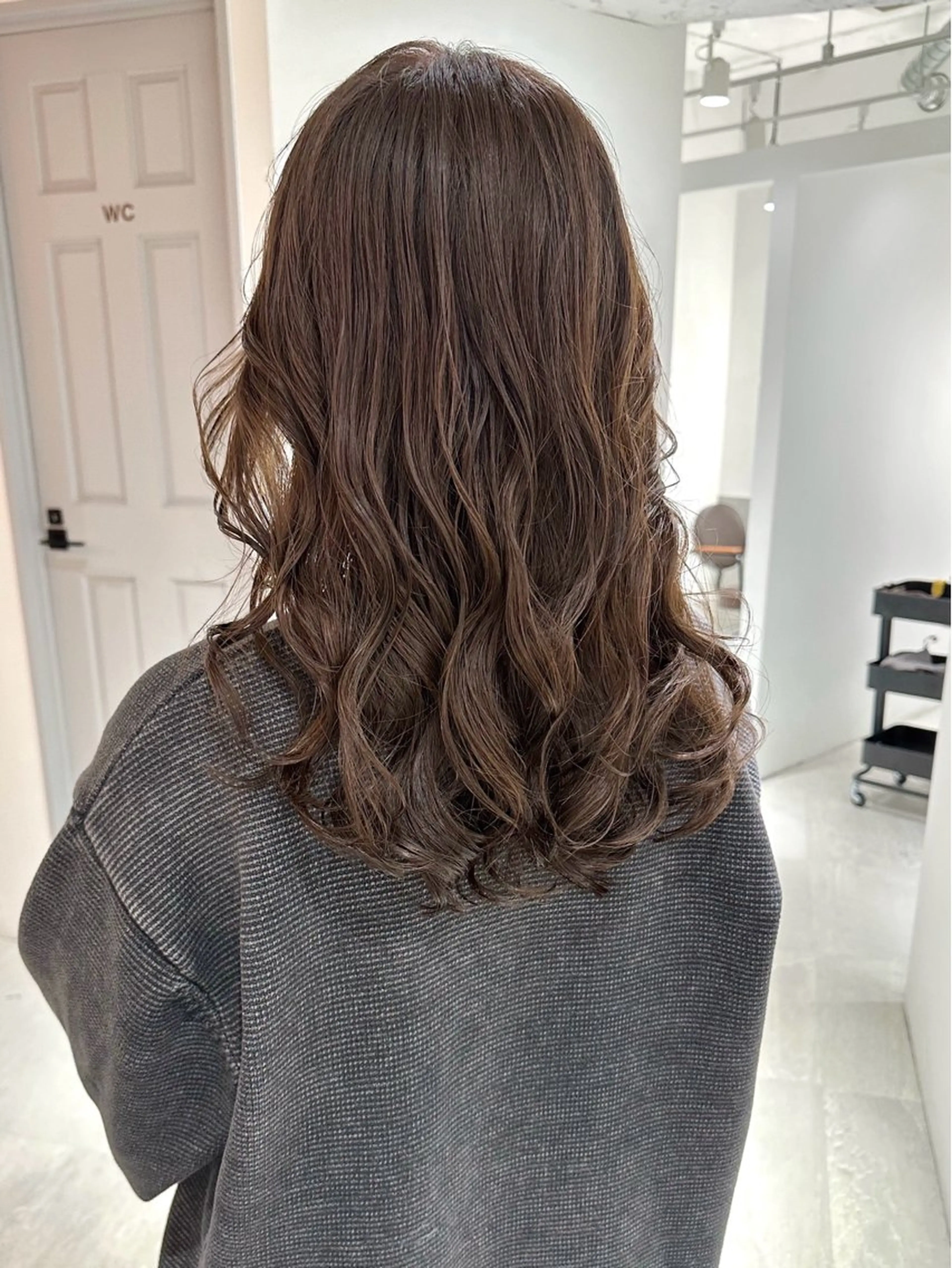 セミロング カラー パーマ 銀座No.1髪質改善 縮毛矯正/本木のヘアスタイル