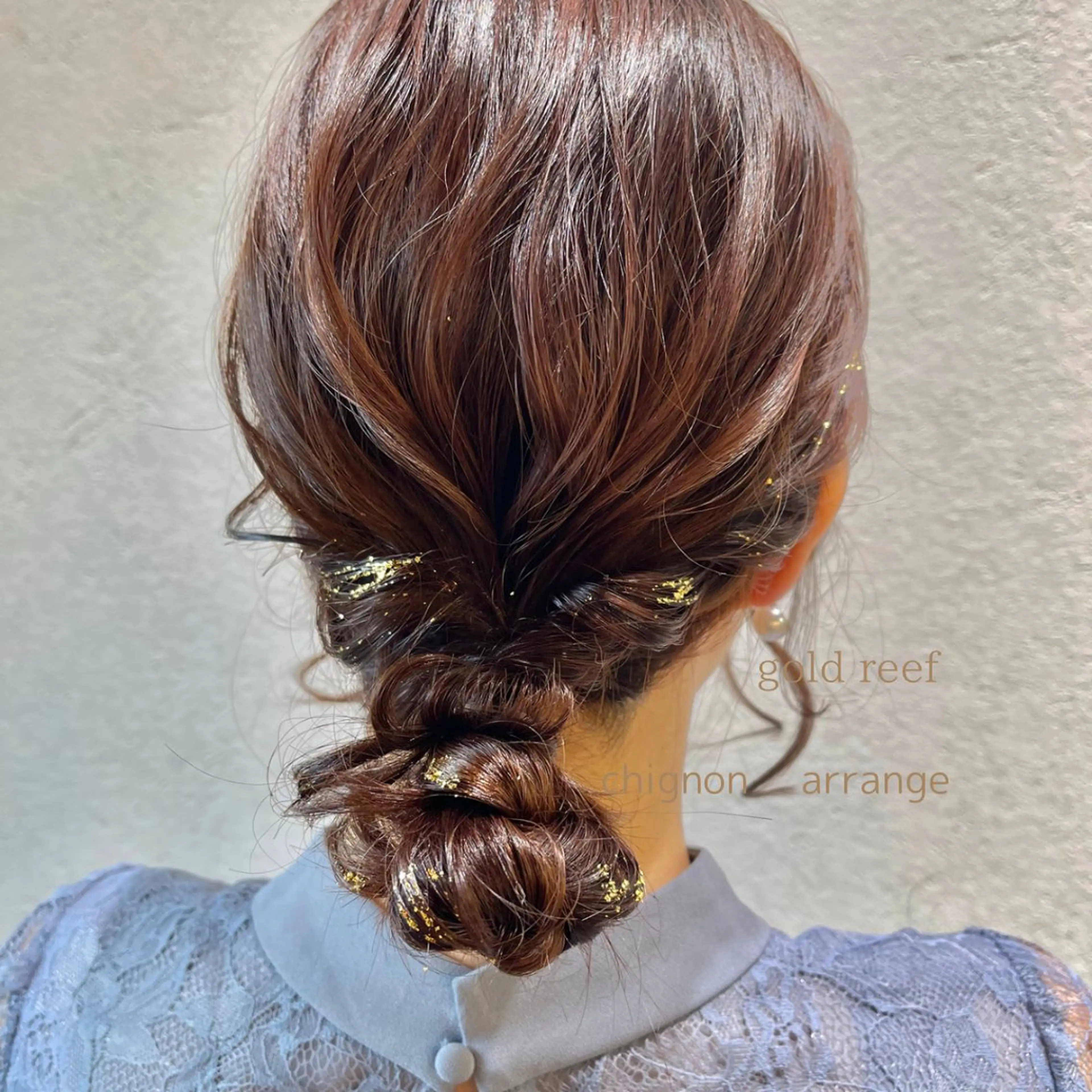 ミディアム ヘアアレンジ 結婚式・ブライダル デート 卒業式のヘアスタイル ヘアセット charm《銀座》 ヘアセット/縮毛矯正のヘアスタイル