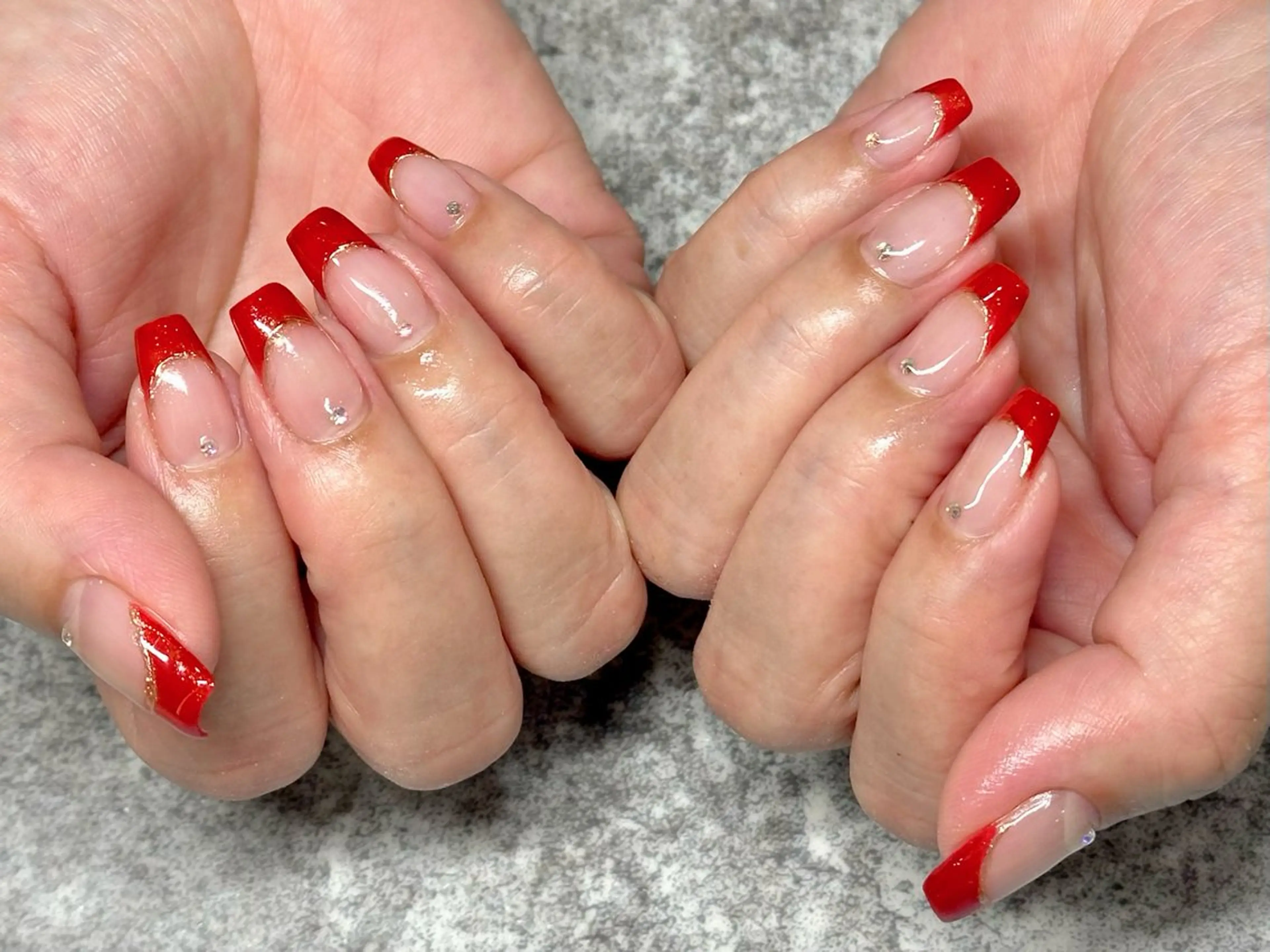 ネイル フレンチネイル ミラーネイル wellmoon Tanaのネイルデザイン