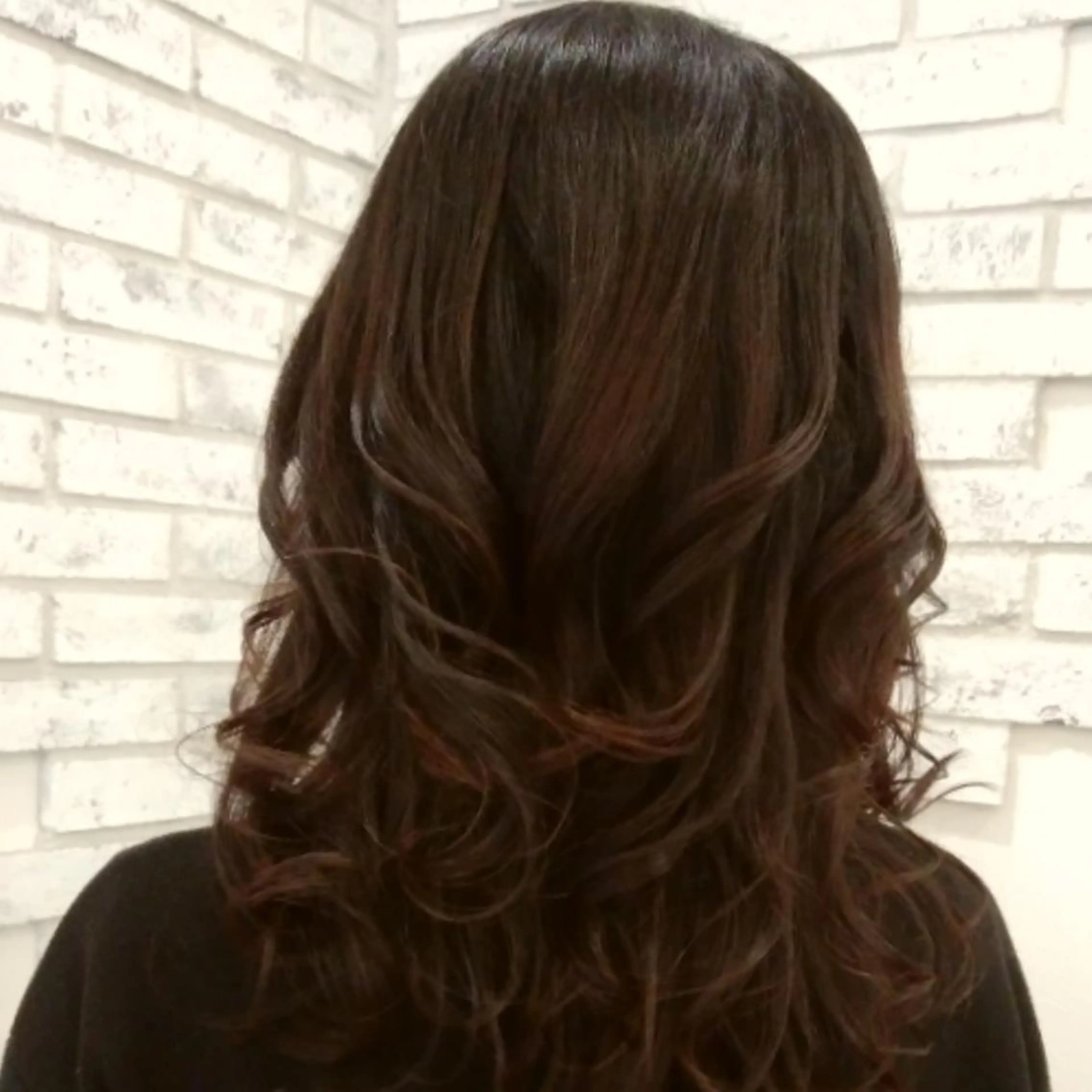 セミロング ヘアアレンジ カラー 菅原 綾のヘアスタイル