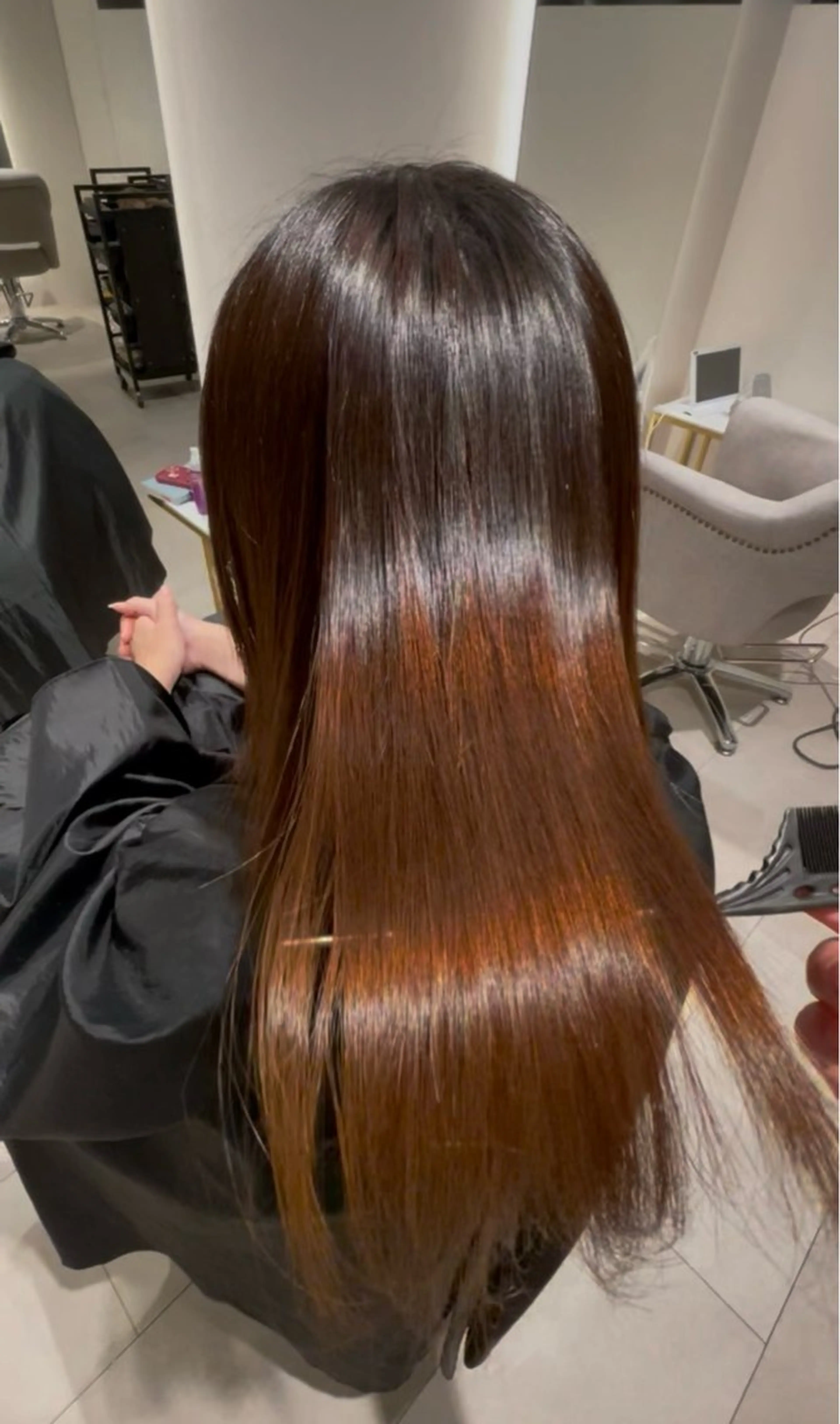 ロング 縮毛矯正 トリートメント 髪質改善/カットモデ ル募集✨️根本 彩永のヘアスタイル