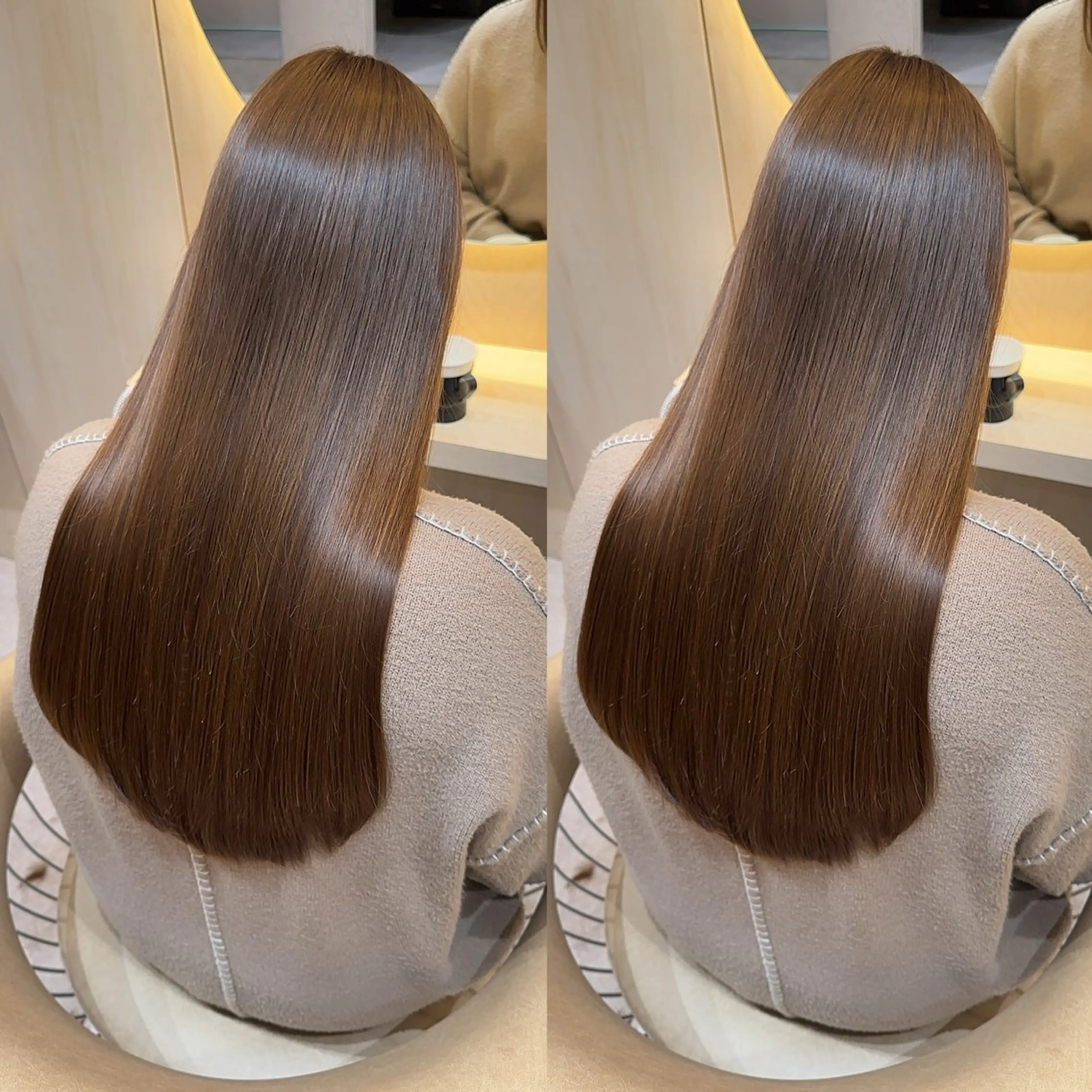 ロング カット ヘアカラー 縮毛矯正 レイヤー❣️縮毛矯正 川村利幸のヘアスタイル