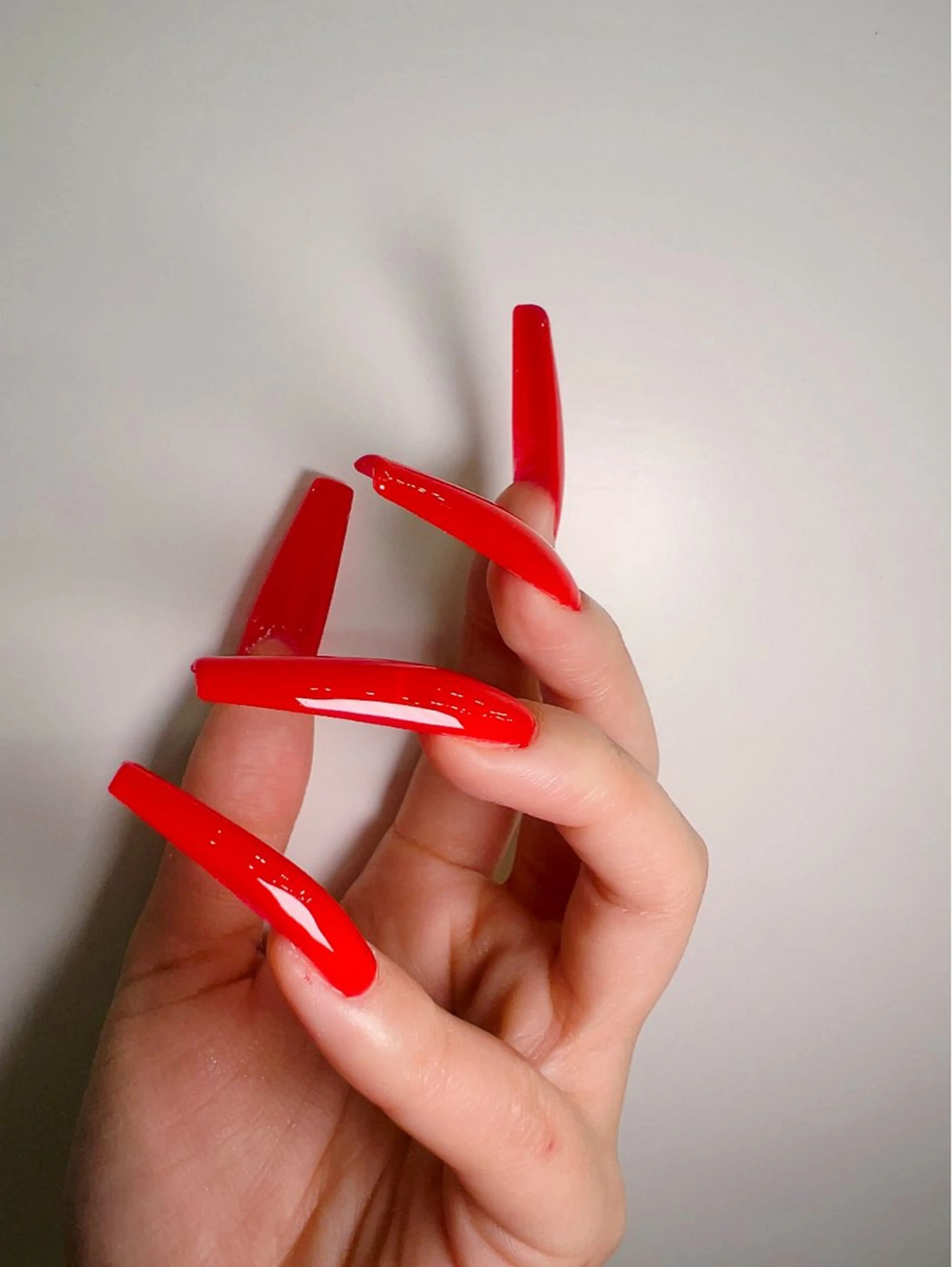 【HAND】ジェルチップでの10本長さ出し ワンカラーorラメグラデーション(一色)★オフ有⭕️の写真