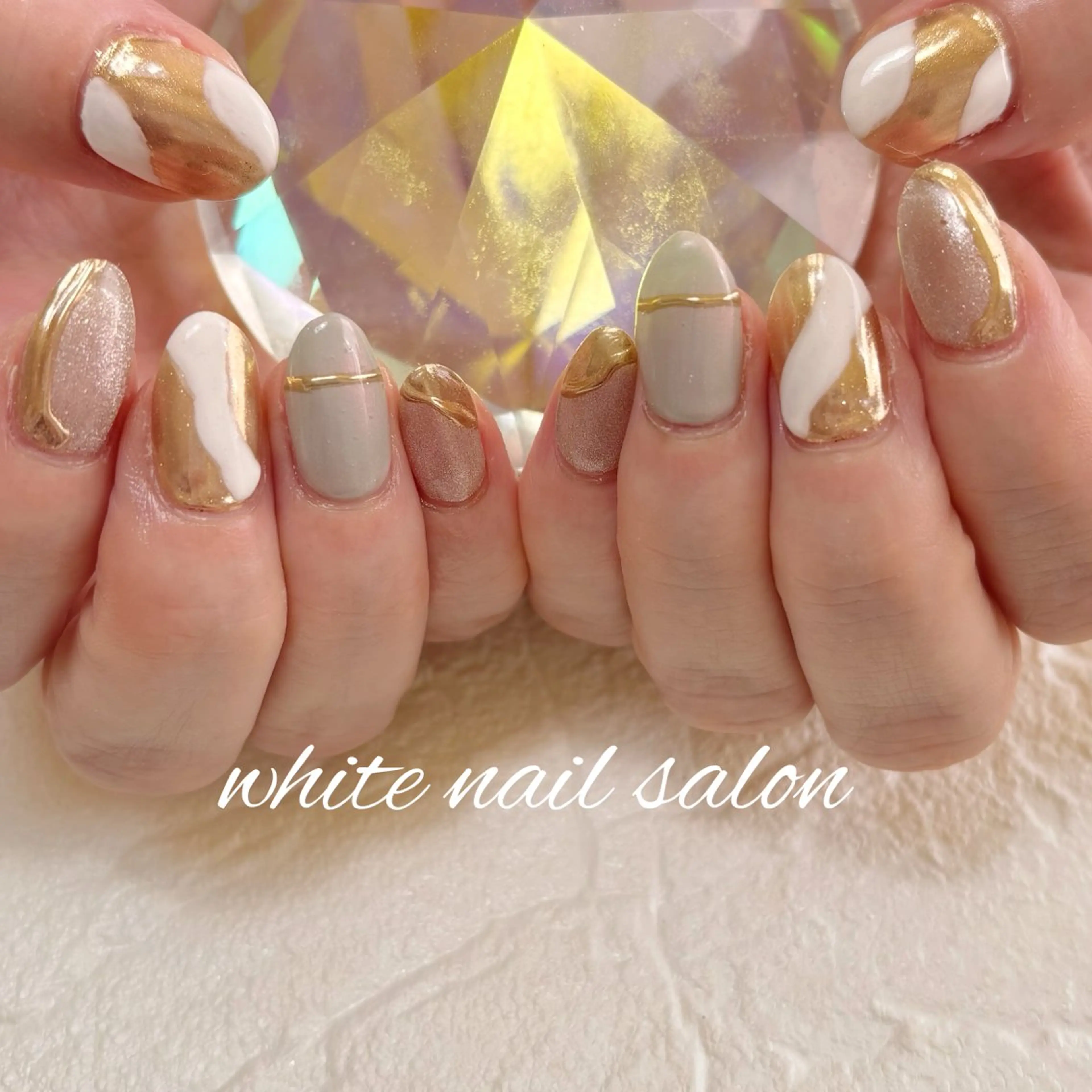 ネイル フットネイル ラメ(グリッター) ハンドネイル white nail salonのネイルデザイン