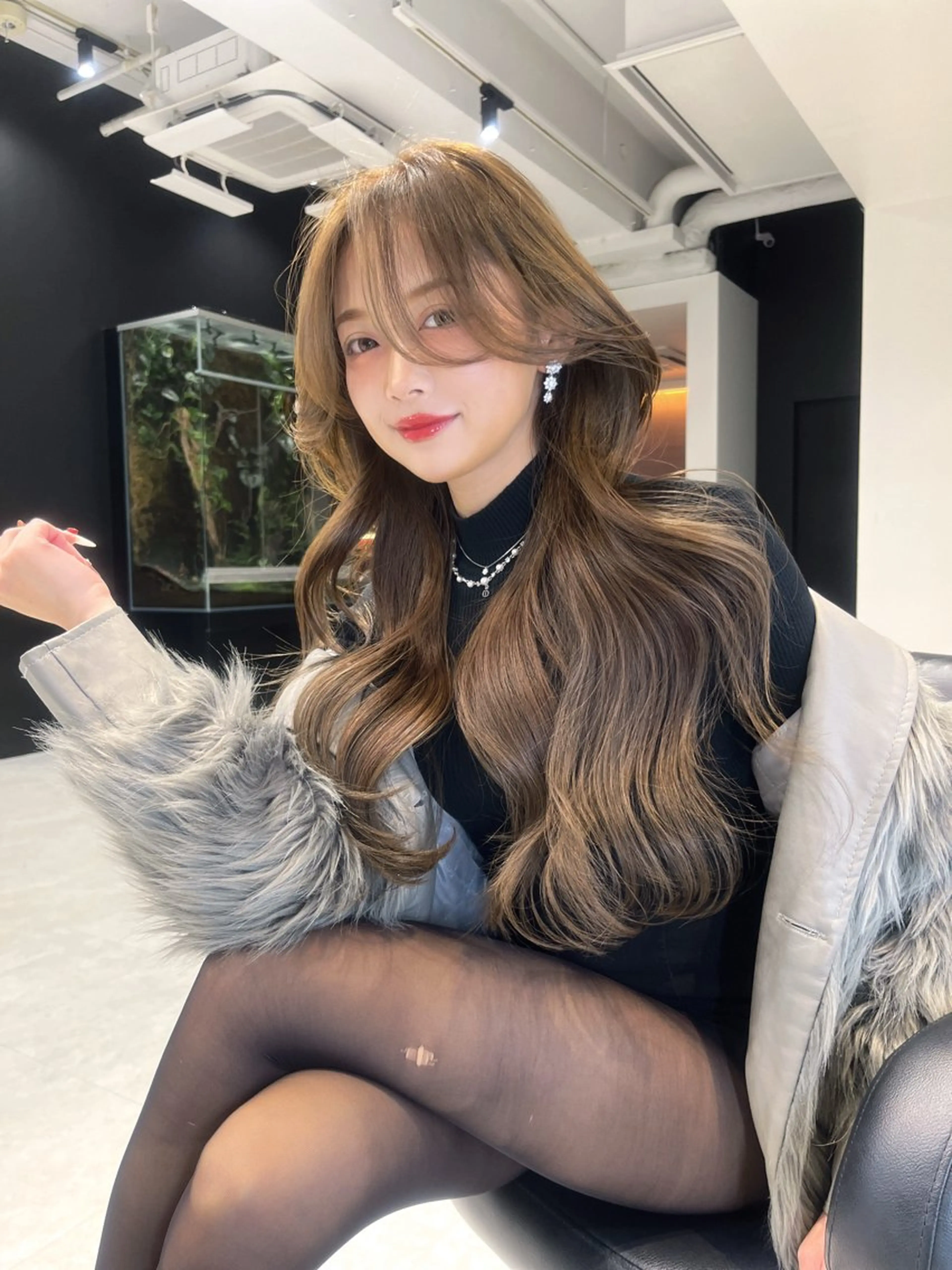 ロング 海野翔吾🇨🇳 ワンホンレイヤーのヘアスタイル