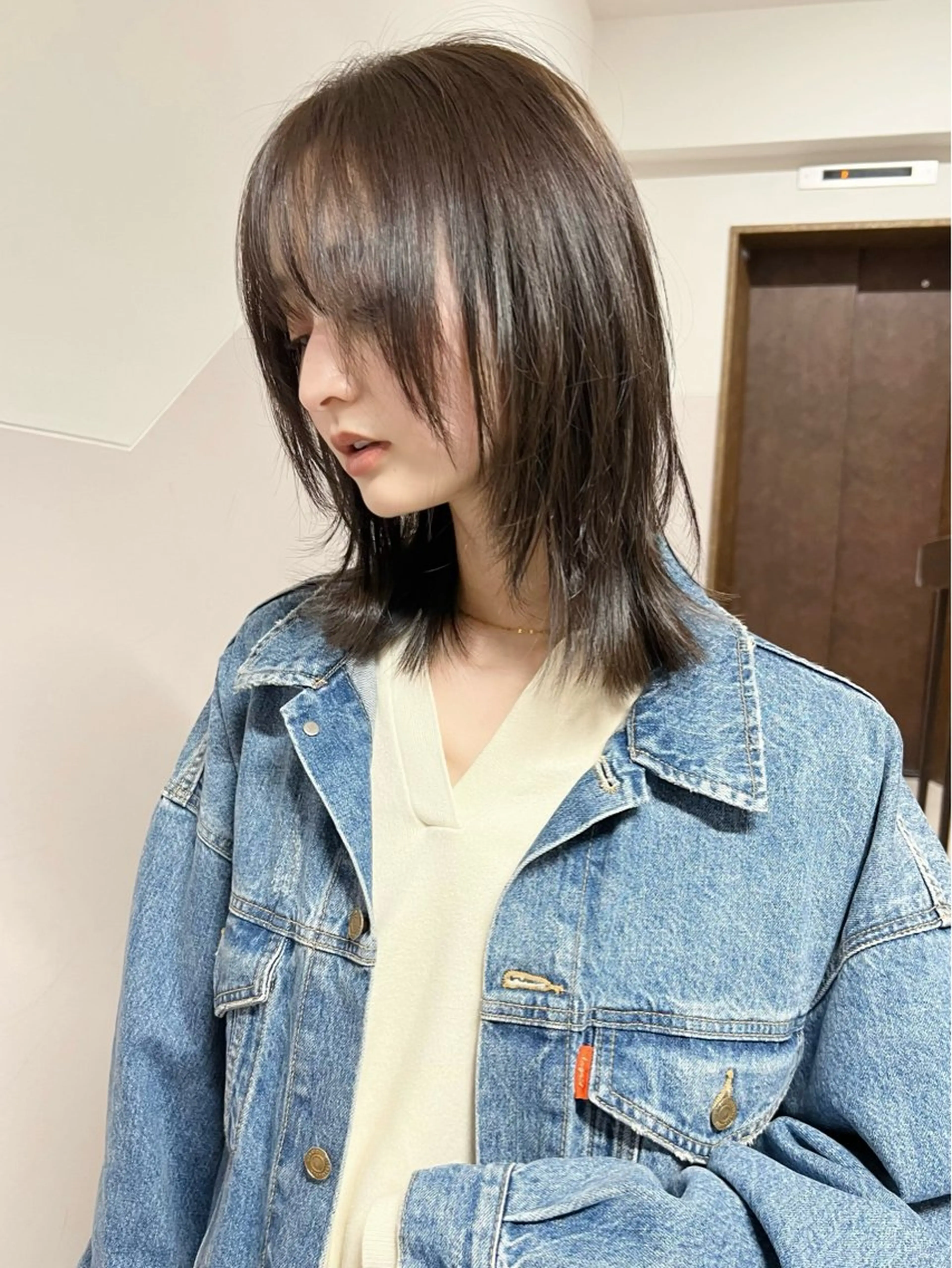 ミディアム カラー カット ヘアカラー 樫原裕二/レイヤー カット/透明感カラーのヘアスタイル