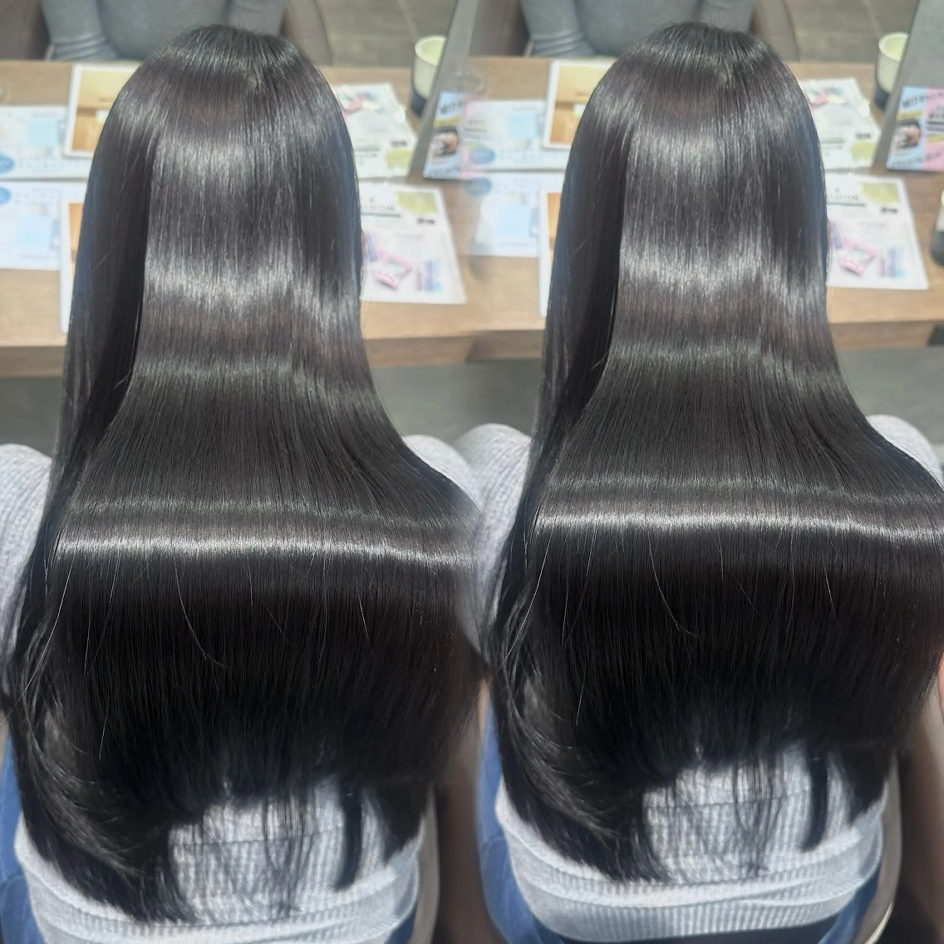 【🫧✨酸性ストレート+カラー🫧✨】プレミアムシルク縮毛矯正➕カラー➕Aujuaトリートメント1stepの写真