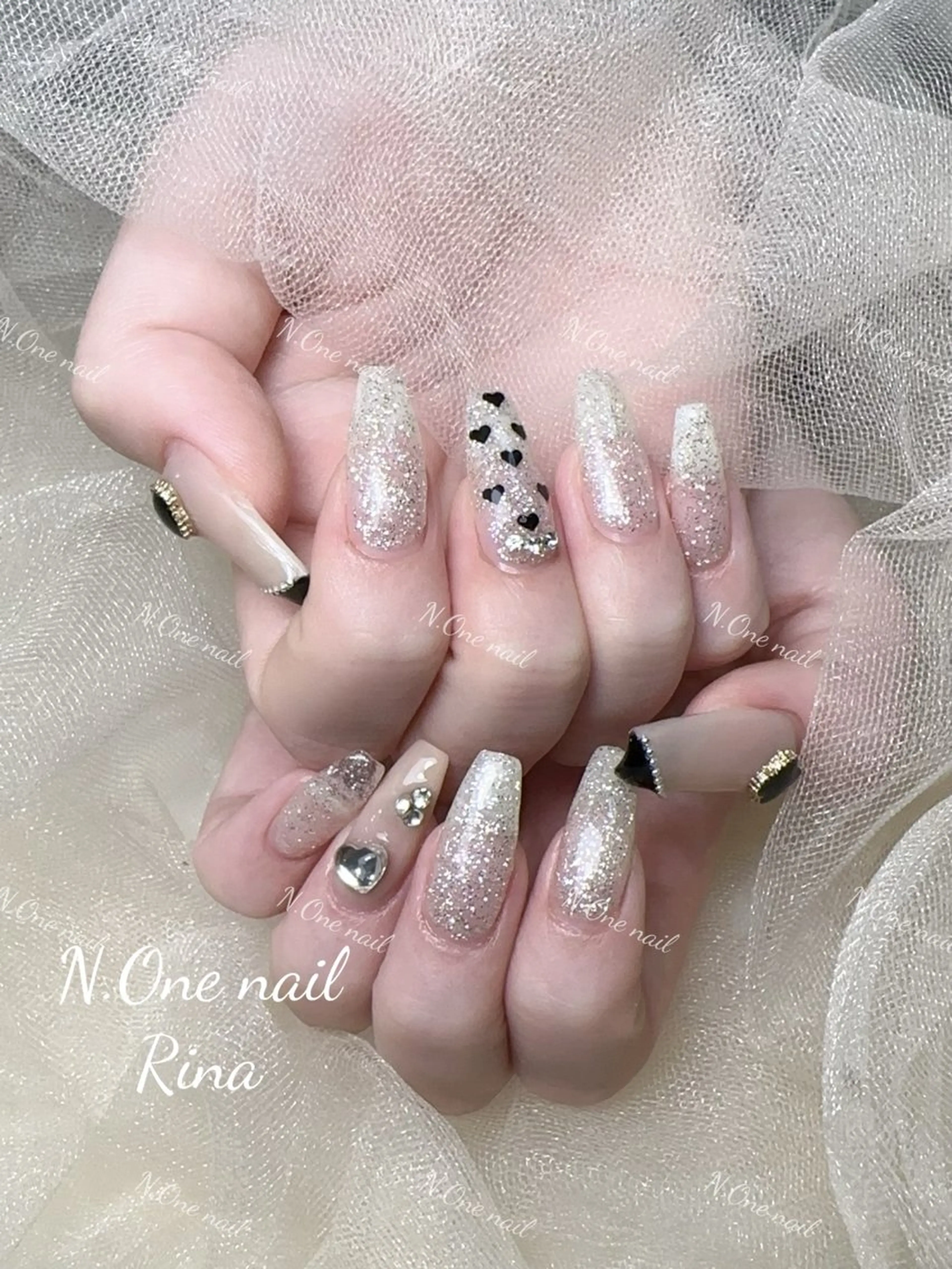 ネイル 長いだし/スカルプ/ パラシェルN.oneのネイルデザイン