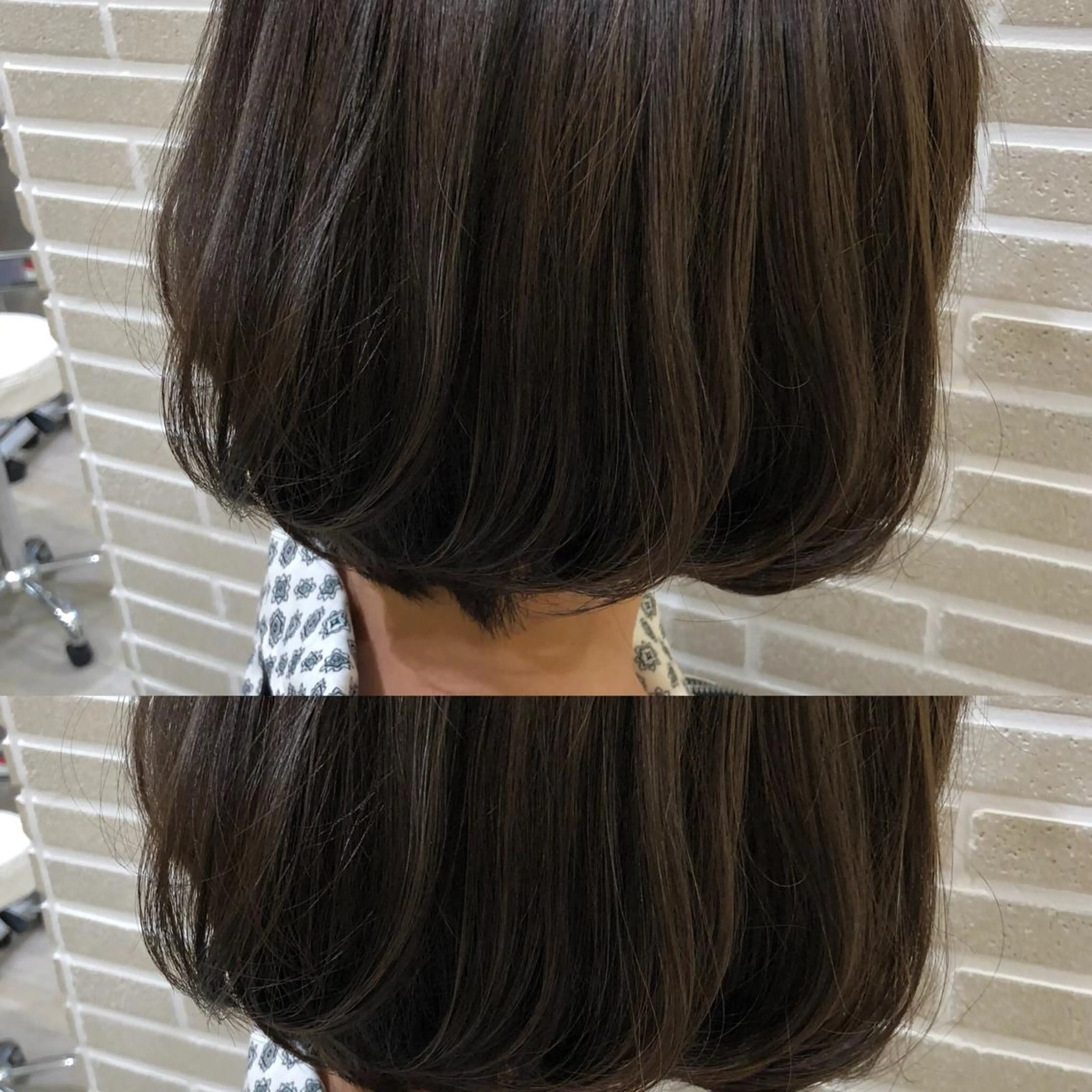 ショート カラー アッシュ アッシュブラック 黒髪 ブリーチ カット ヘアカラー トリートメント 山北 咲子のヘアスタイル