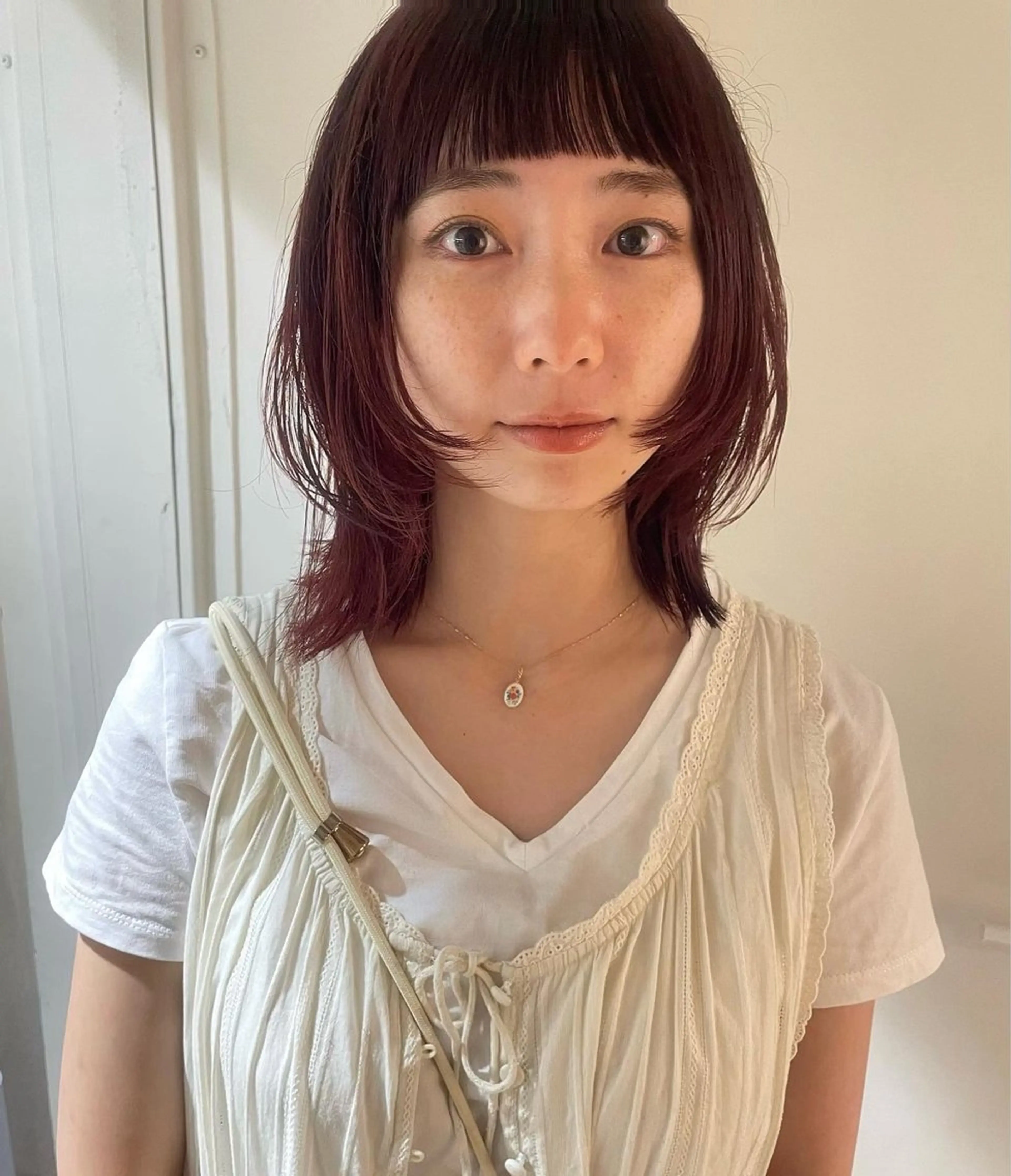 ミディアム カラー ミディアムレイヤー レッドカラー レイヤーカット tim.所属・🪐ナチュラルモード ヘア🪐honokaのヘアスタイル