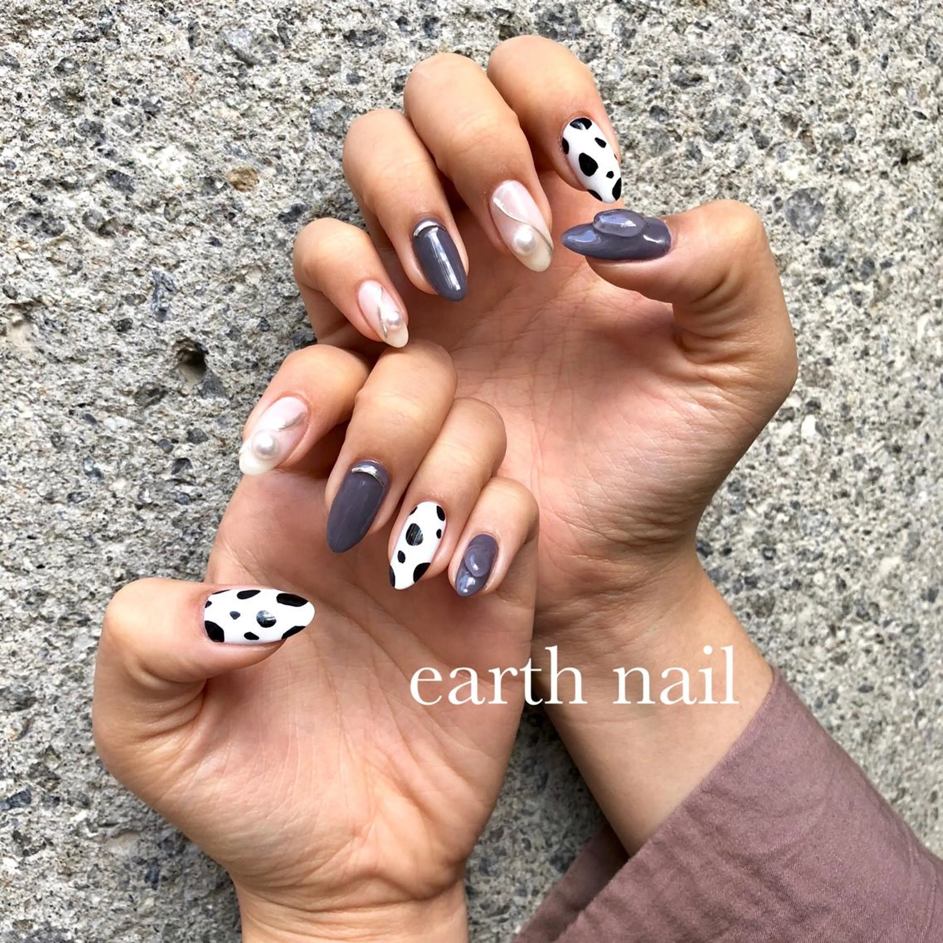 ネイル パープル ハンドネイル 🧁🥕 asukaのネイルデザイン