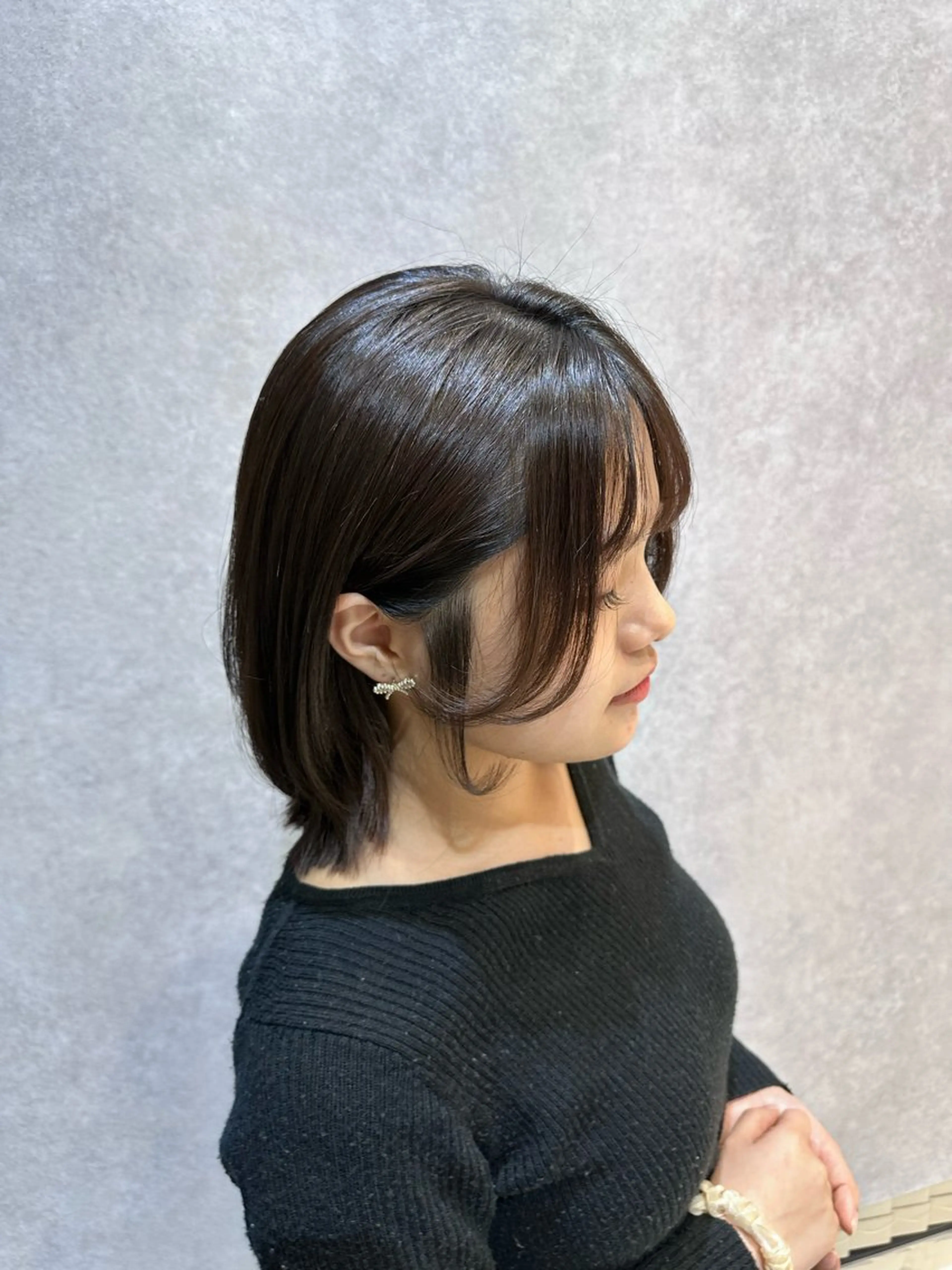 前髪、顔周りカット✂️+艶カラー🎈＋トリートメントの写真