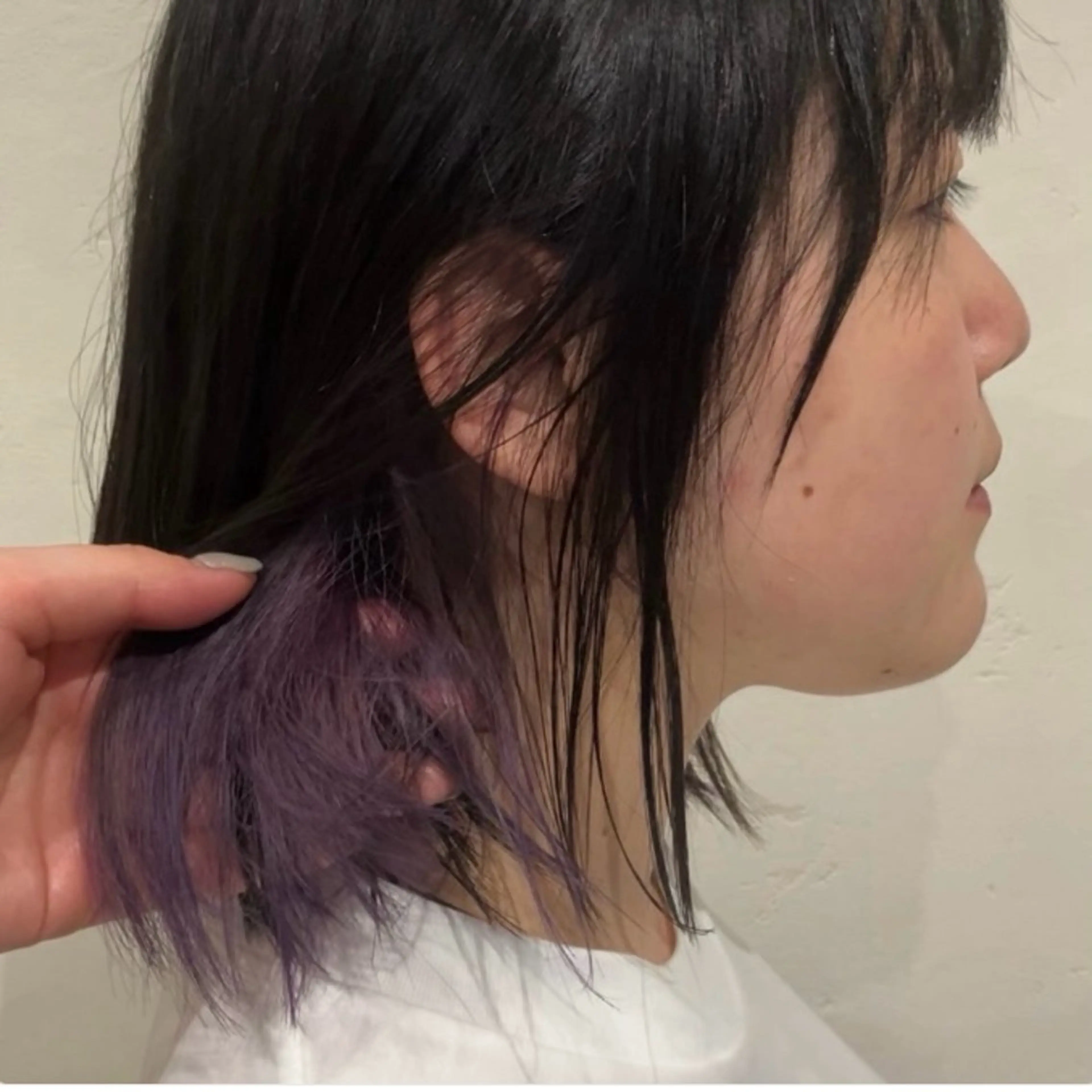 ショート パープルカラー ナチュラルヘア 🌱/久留米/あまのヘアスタイル