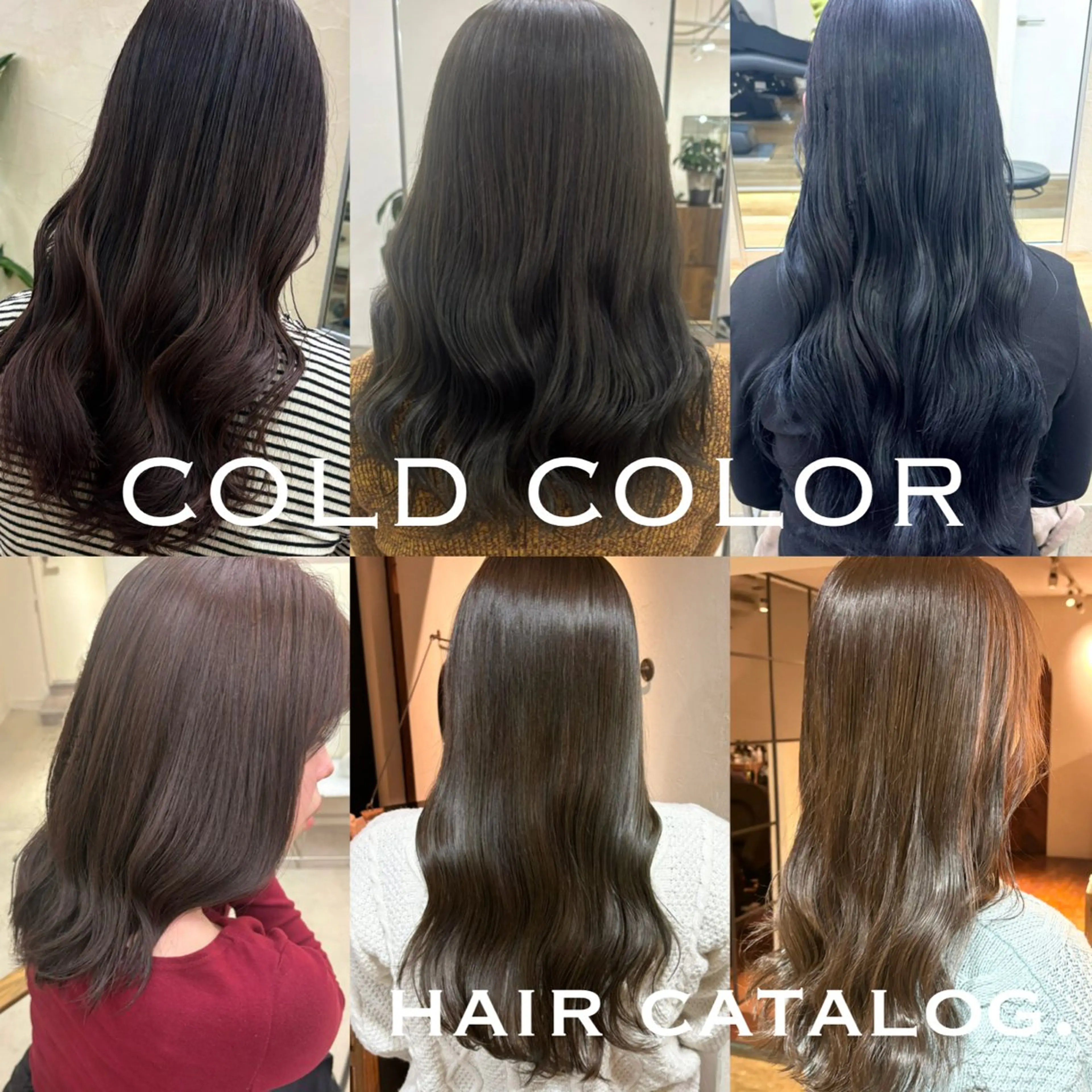 セミロング カラー 黒髪 ブルーカラー ブルーブラック グレージュ オリーブグレージュ ヘアカラー ⌇🌹透明感カラー 🌹ᴍᴇɢᴜᴍɪ ⌇のヘアスタイル