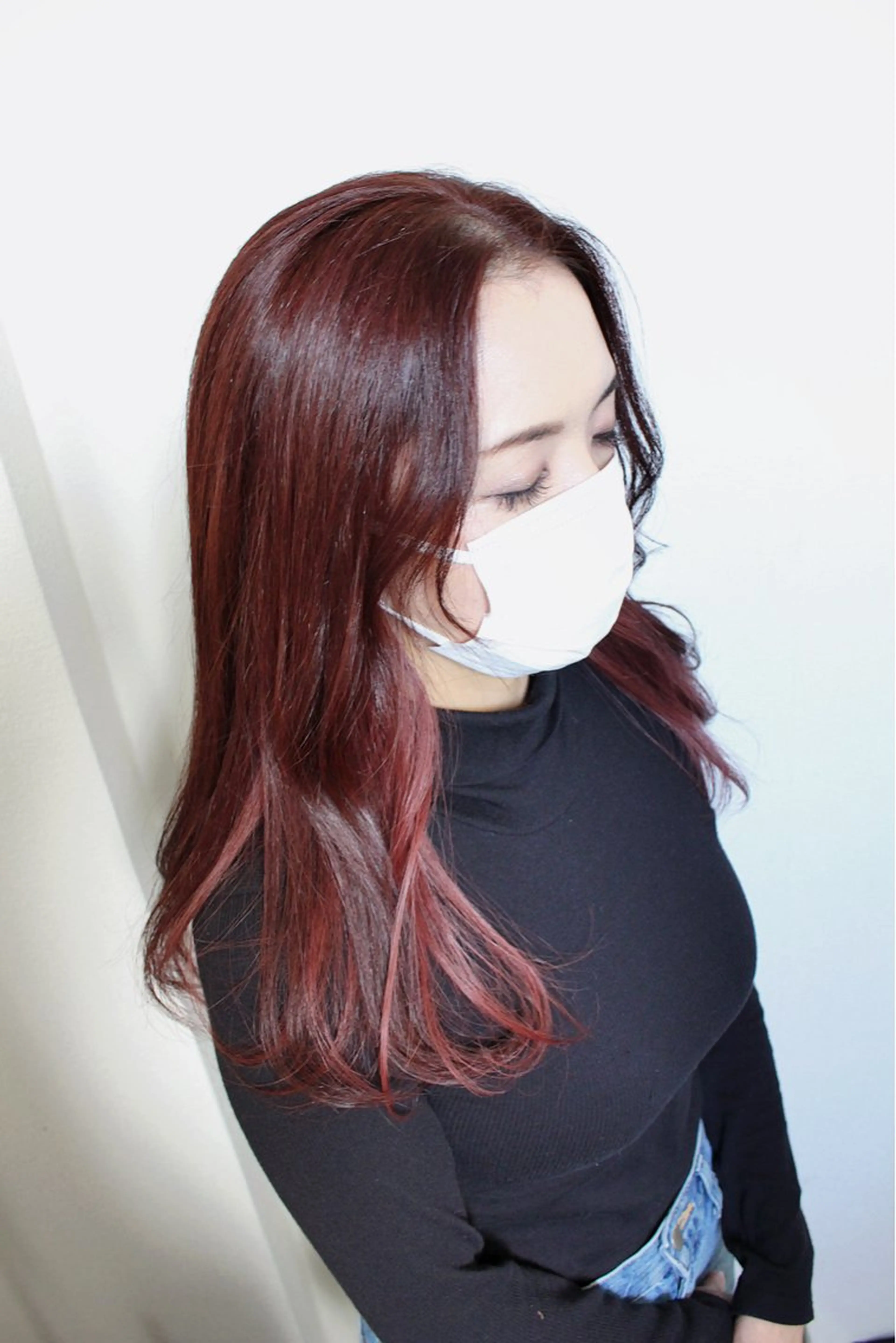 ロング カラー ブラウンカラー インナーカラー ピンクカラー ピンクブラウン ヘアカラー 土居 正季のヘアスタイル