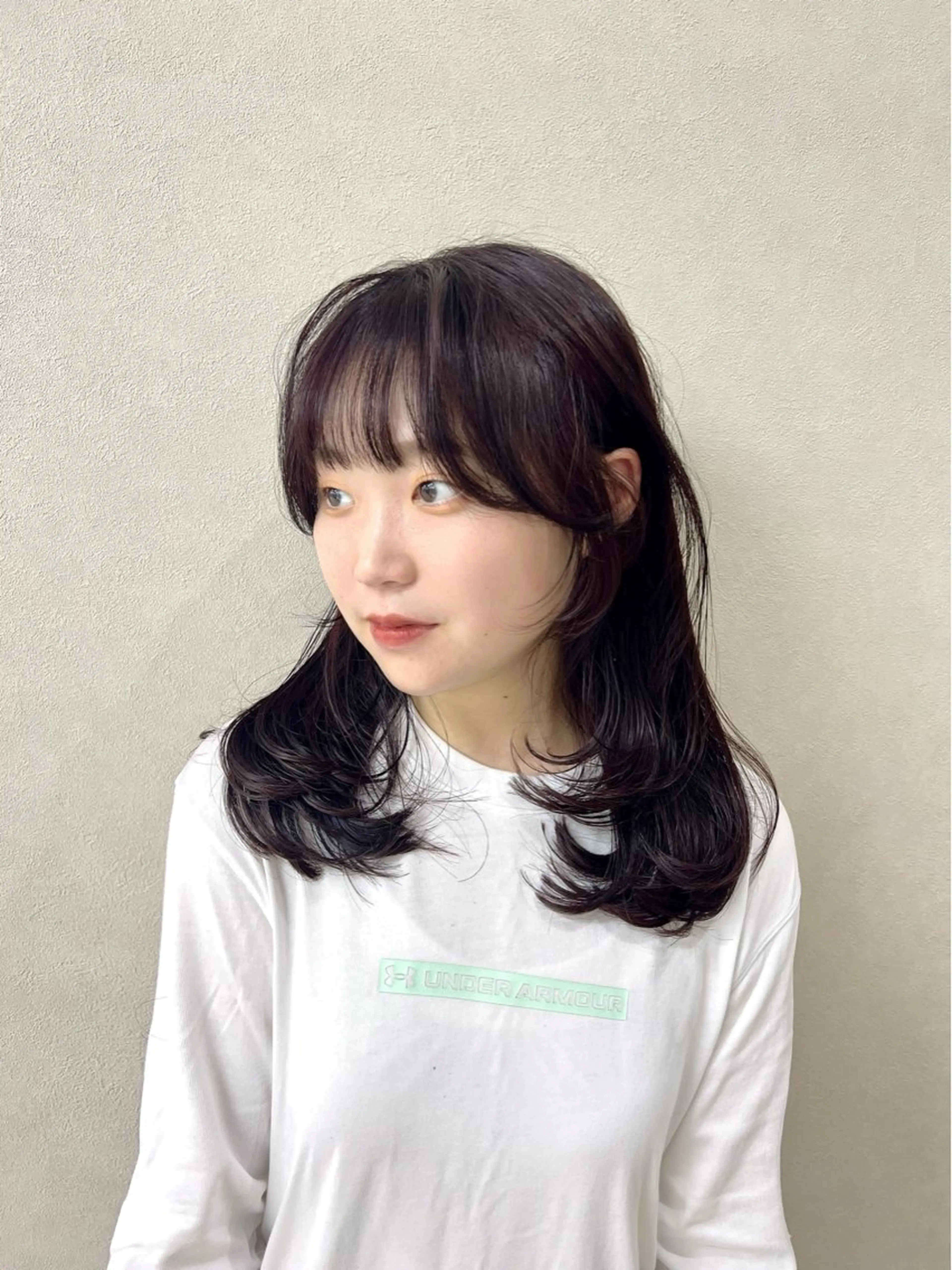 セミロング カラー Una並木坂  透明感カラー＆髪質改善＆韓国ヘア所属・松本 凜那のヘアスタイル