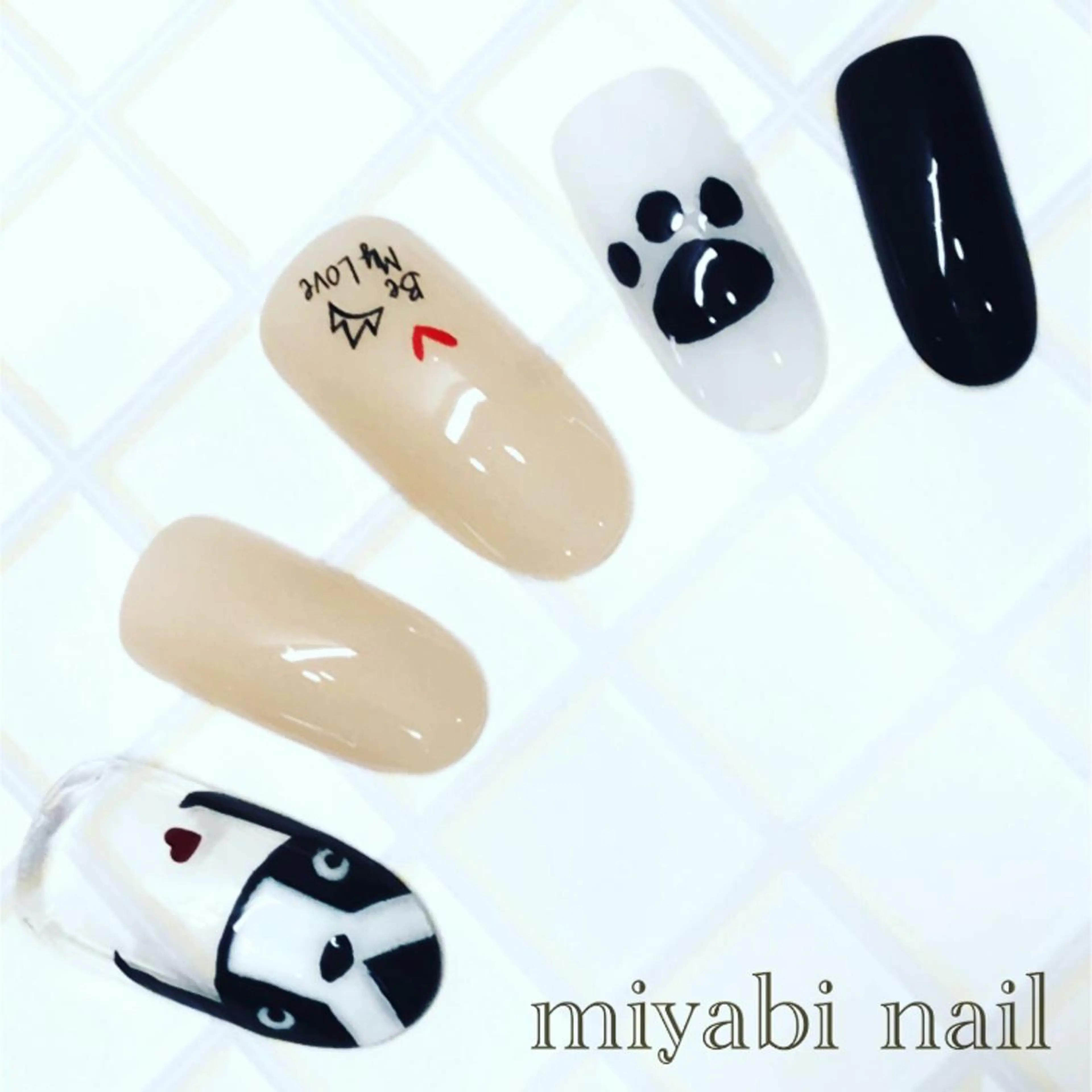 ネイル アートネイル フレンチネイル miyabi nail 桂川駅近くのネイルデザイン