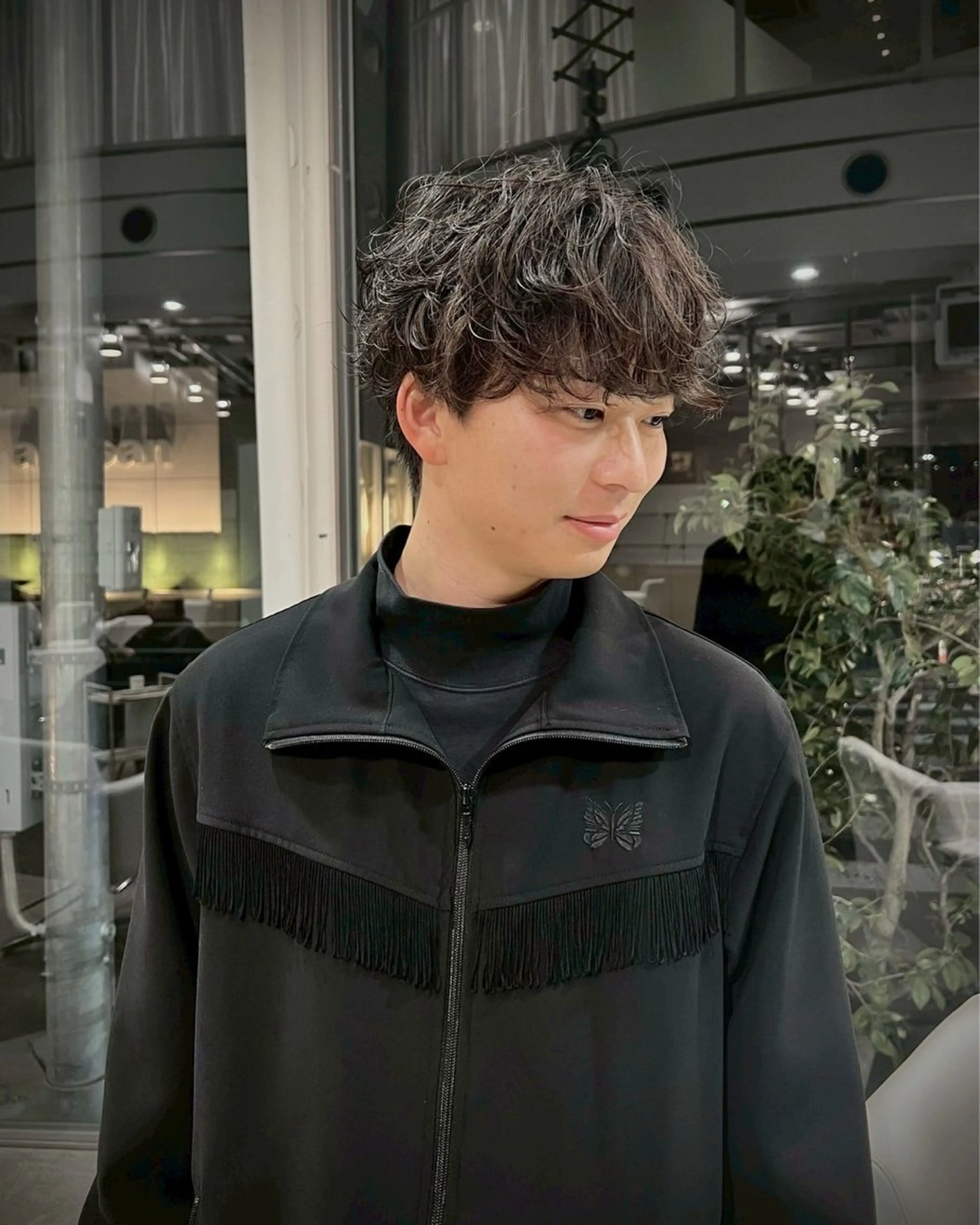 ショート メンズ カット yui/透明感カラー /コテ巻き風パーマのヘアスタイル