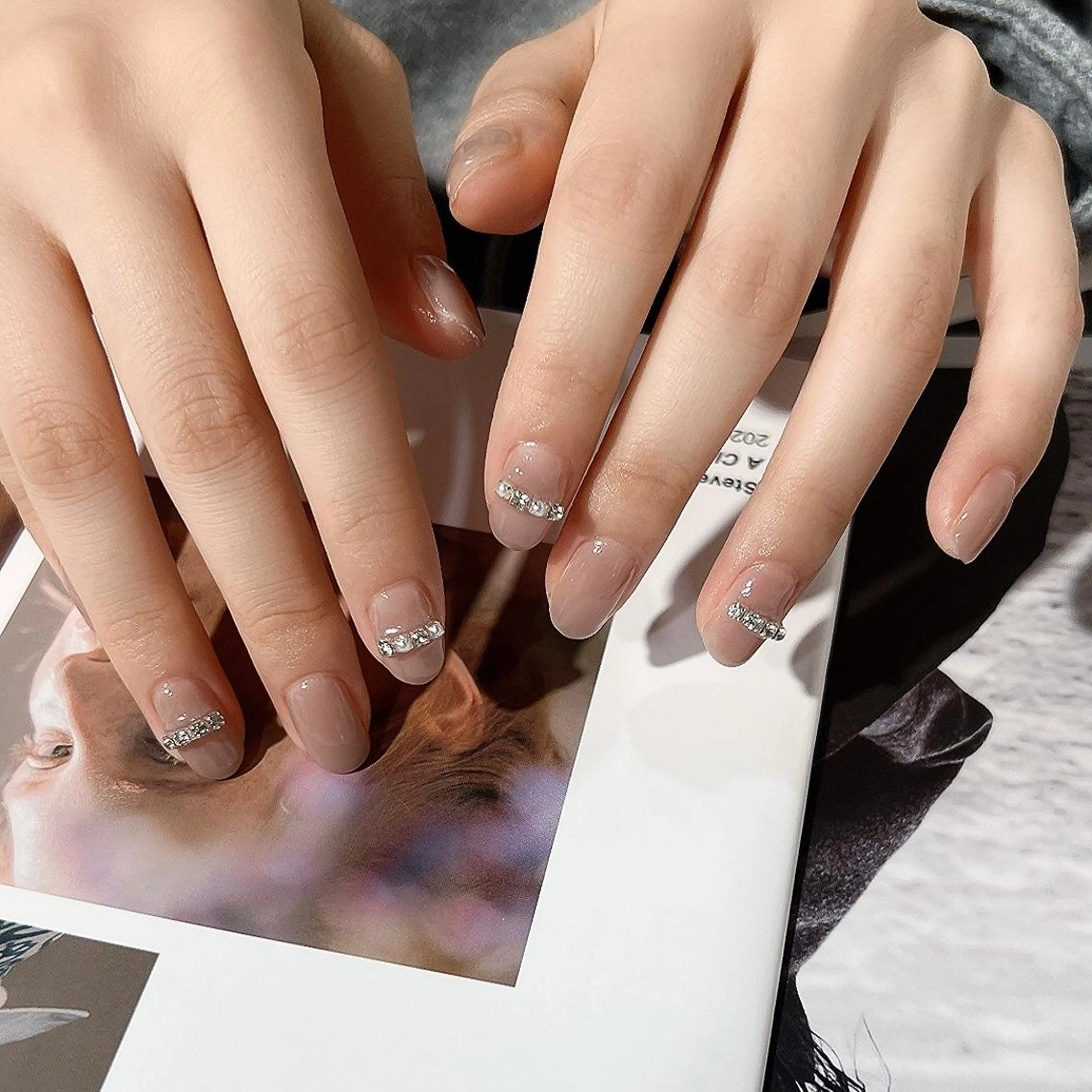 カラー ネイル アートネイル 長さ出し フラッシュネイル ジェルネイル 氷ネイル・うるうるネイル You&Me Yukiのネイルデザイン