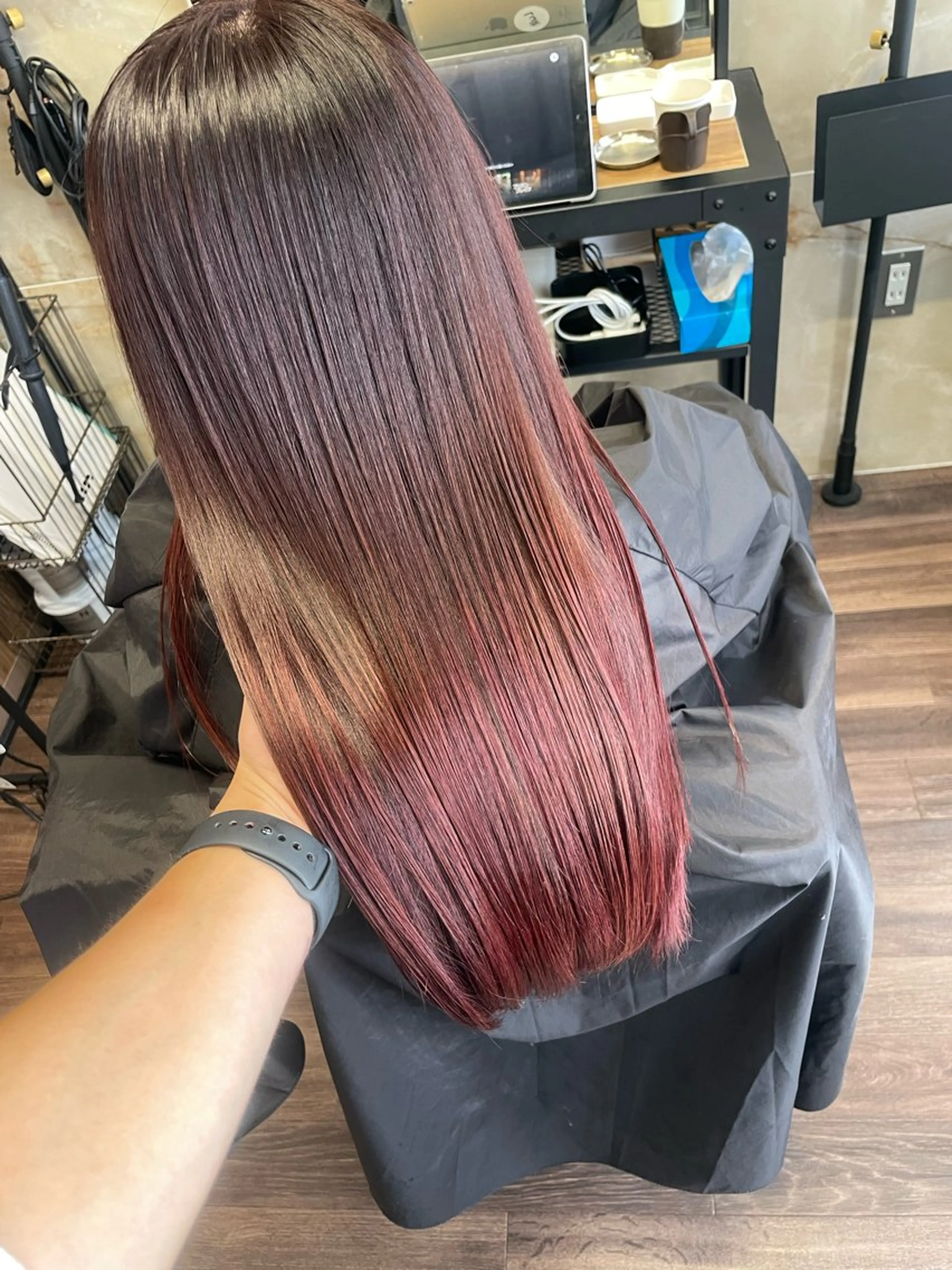 セミロング カラー ヘアカラー トリートメント Lull (シェアサロンReco VIProom)所属・Lull1人美容室 バレイヤージュのヘアスタイル