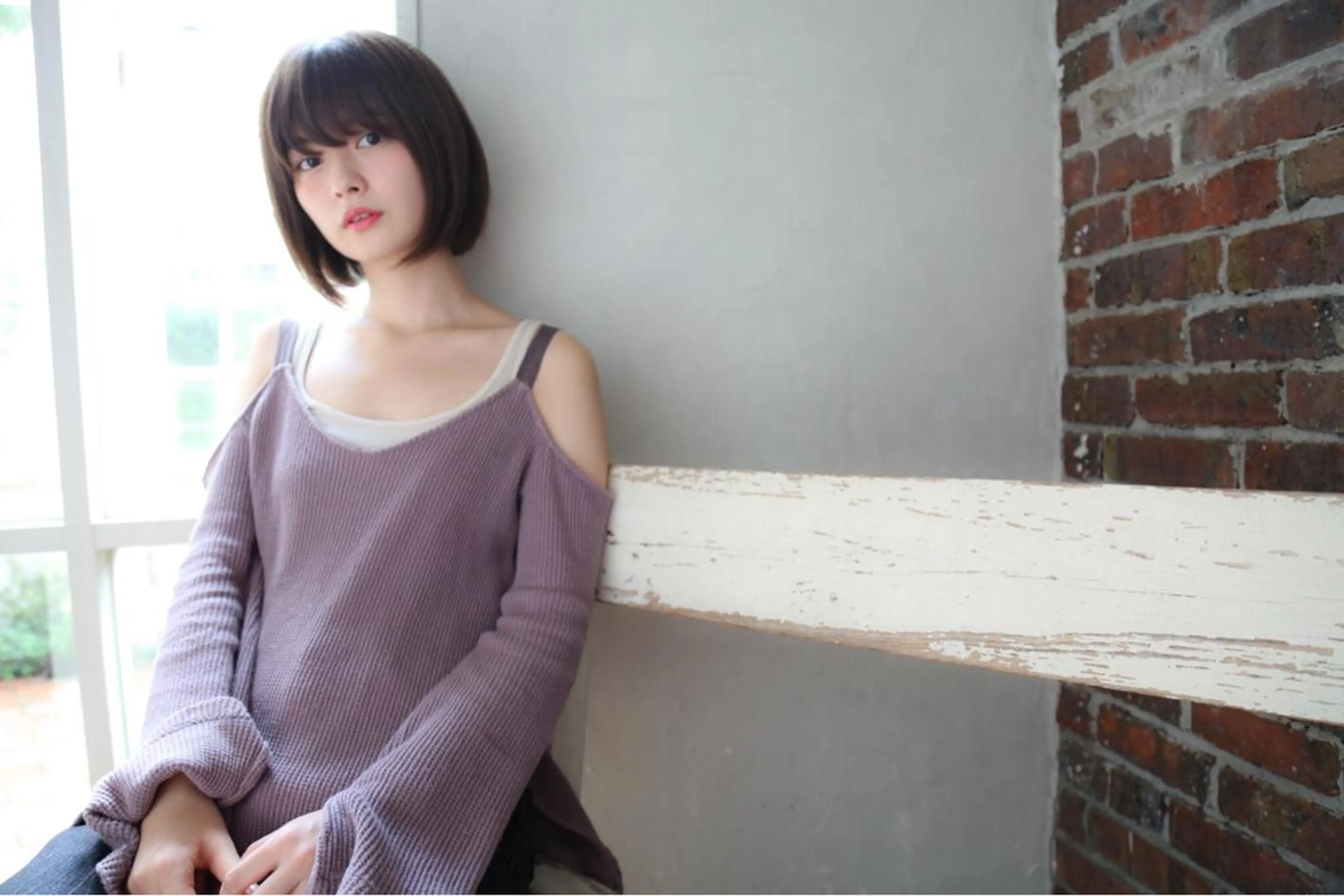 ショート カラー パーマ 野崎 ひかりのヘアスタイル