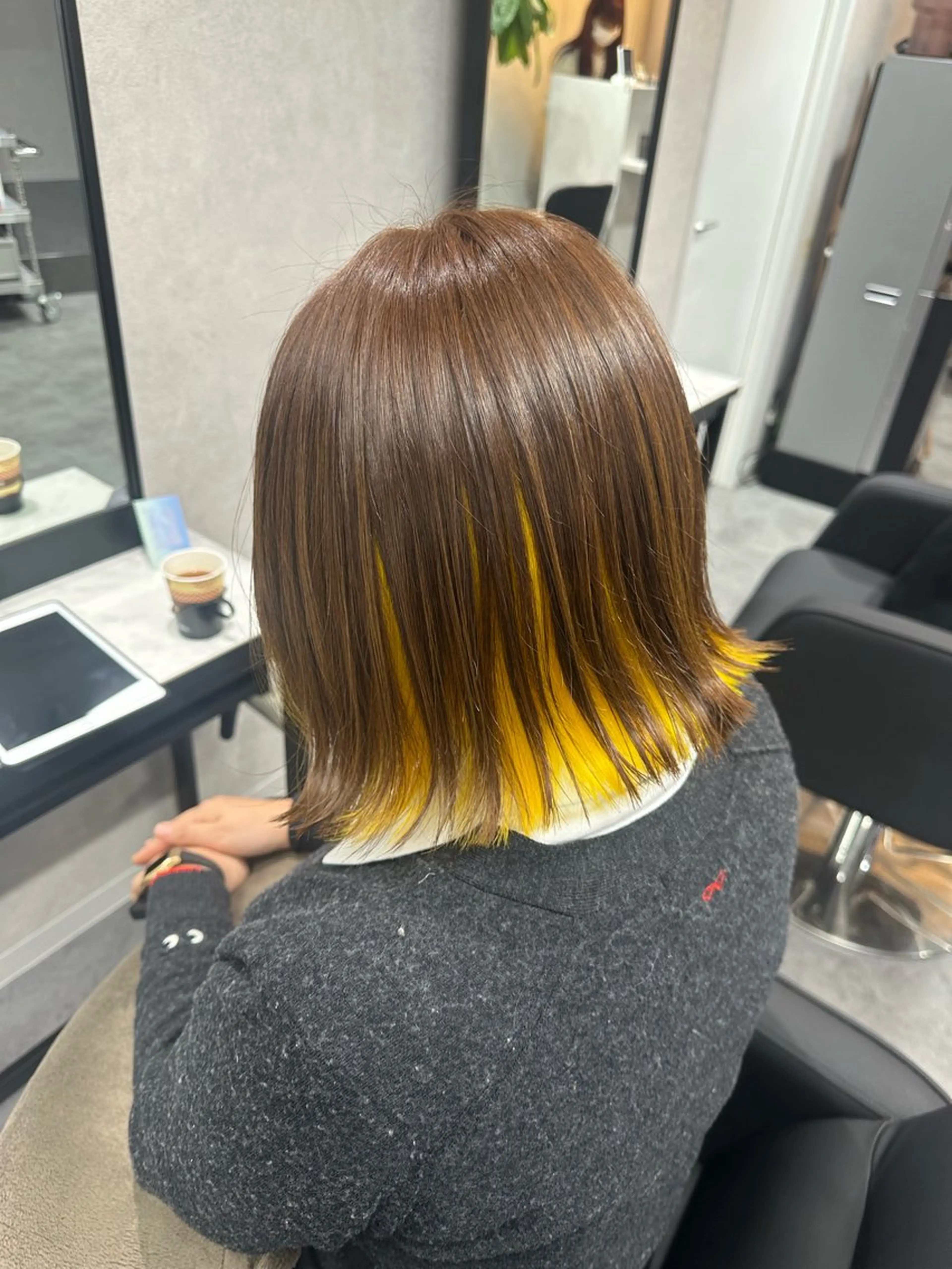 ミディアム カラー カット ヘアカラー トリートメント 🎀PALOOZA SAYU🎀のヘアスタイル