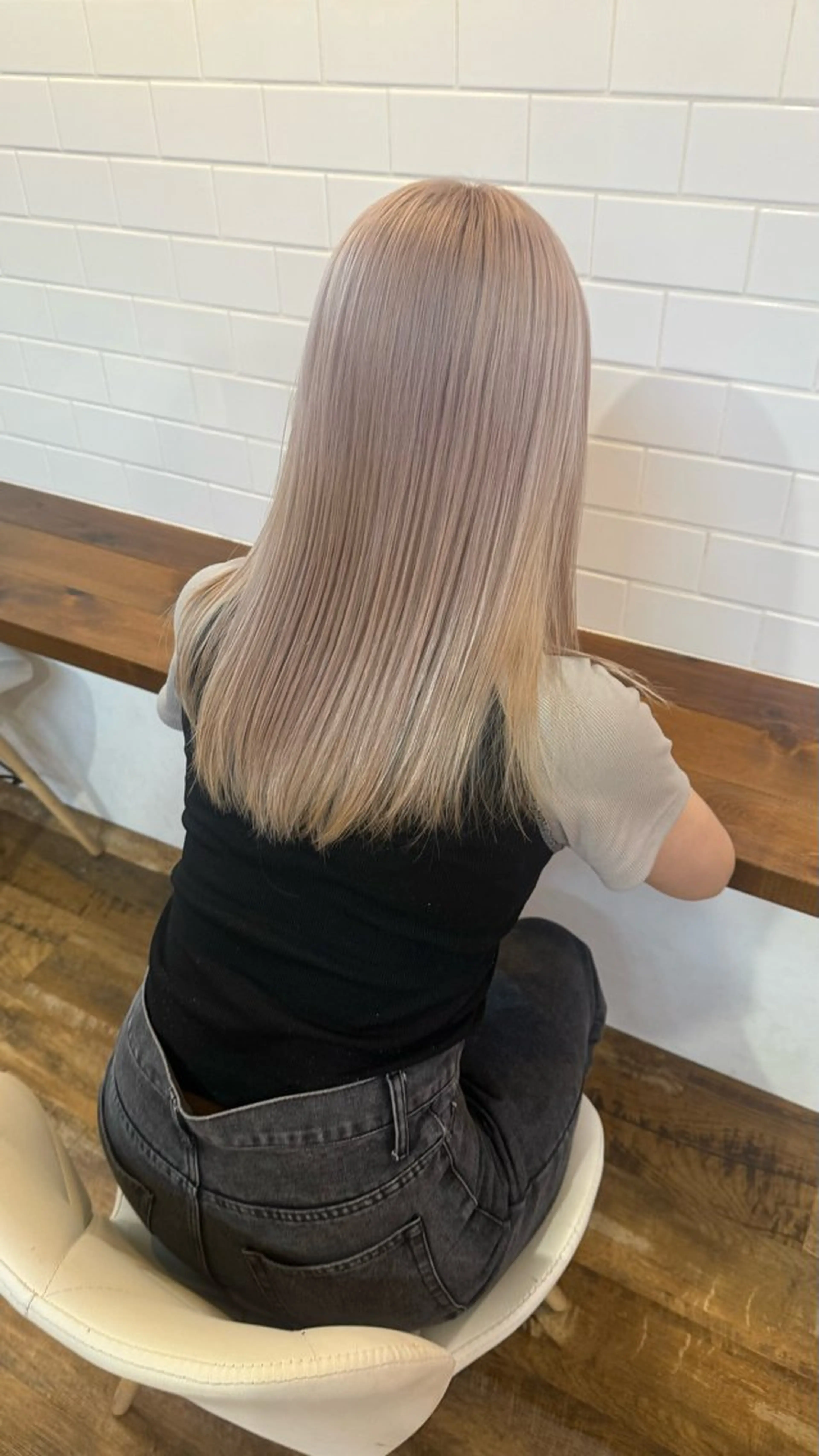 ミディアム カラー ヘアアレンジ ヘアカラー 🫧似合わせ／透明感 カラー🫧　ハルヒのヘアスタイル