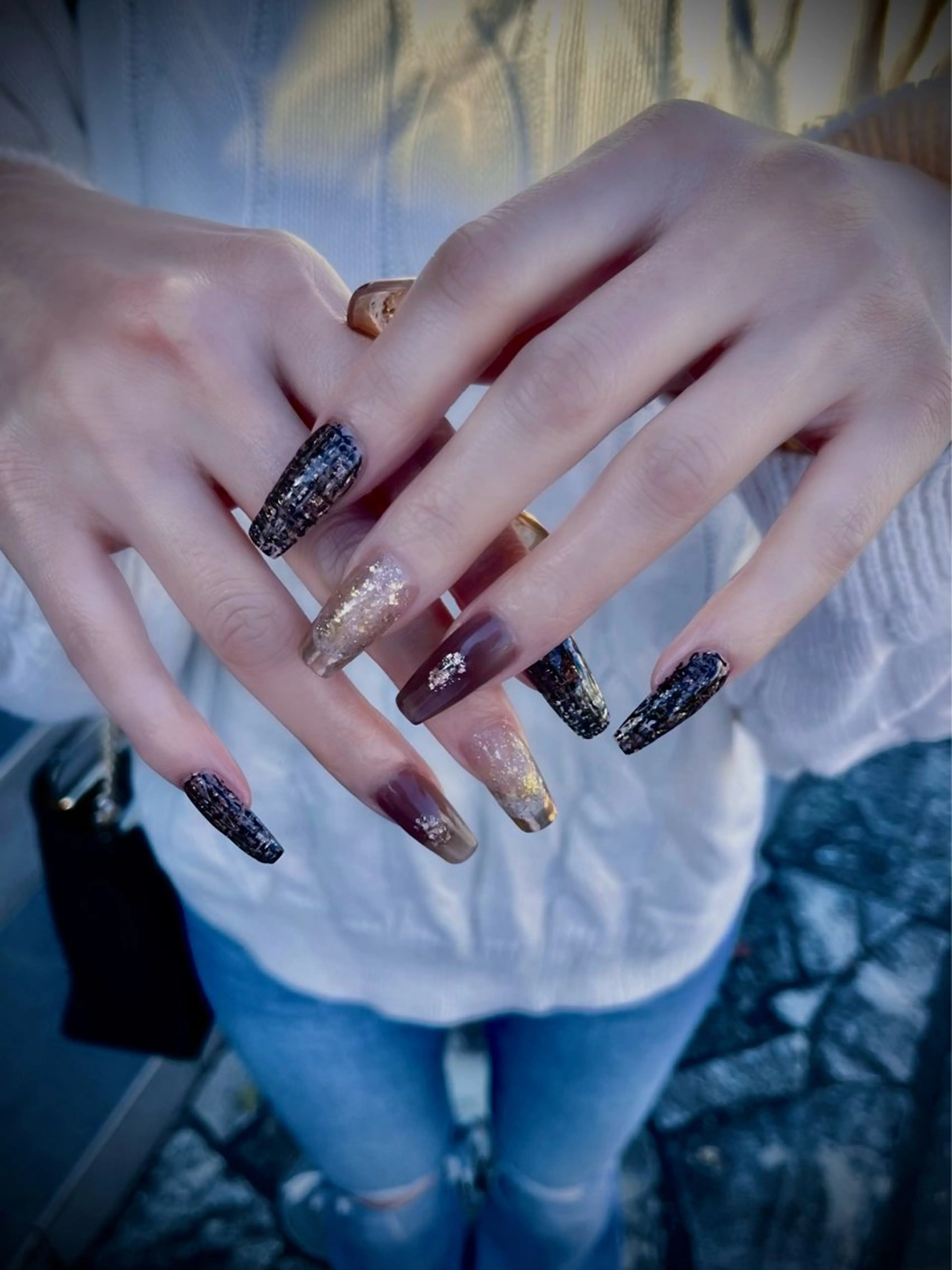 ネイル キラキラネイル マグネットネイル ワンカラーネイル スカルプネイル ワンホンネイル nine.🦋 YUKOのネイルデザイン