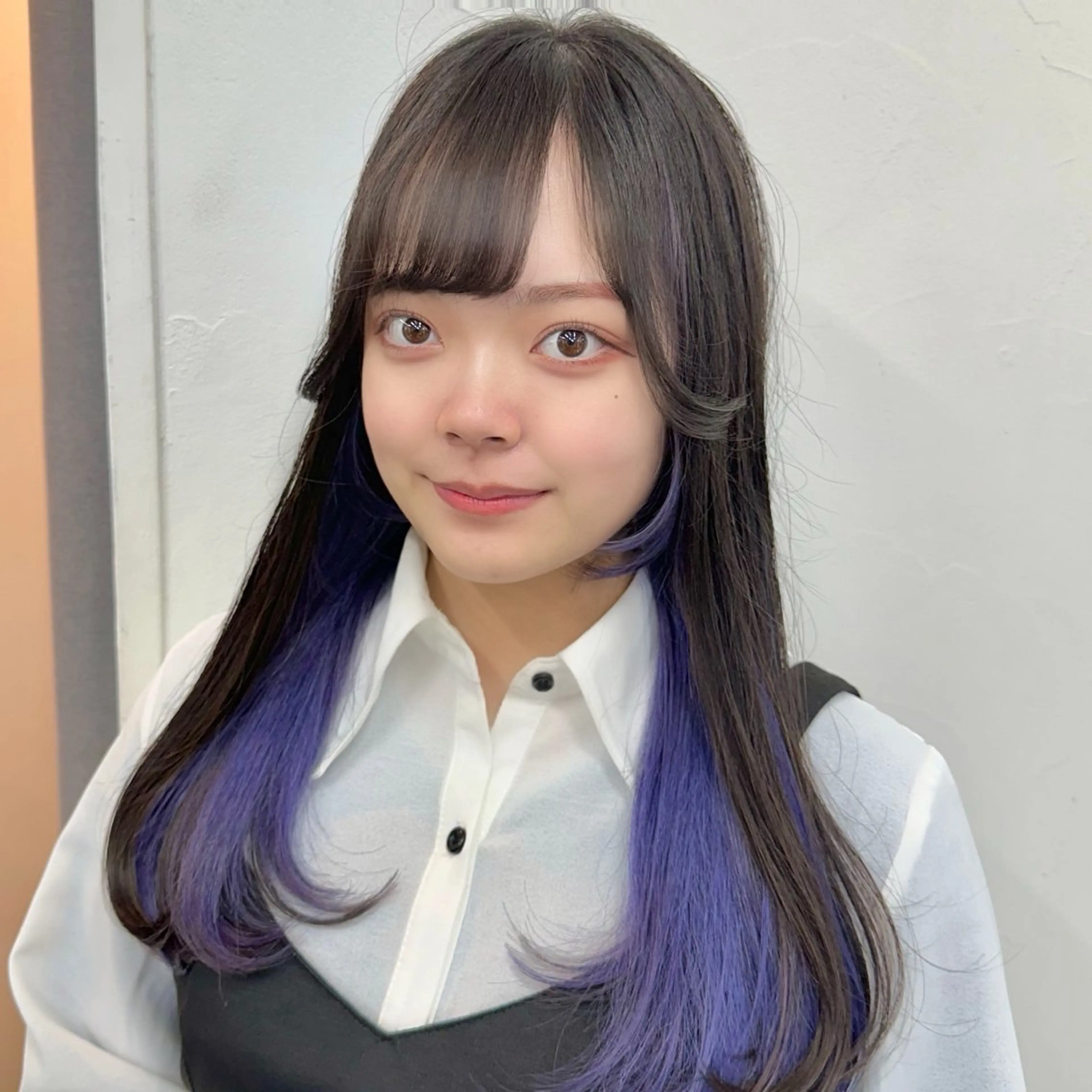 ロング カラー ブリーチ ケアブリーチ インナーカラー ラベンダーカラー レイヤーカット カット ヘアカラー トリートメント インナーカラー/レイ ヤーカット♡/マキシのヘアスタイル