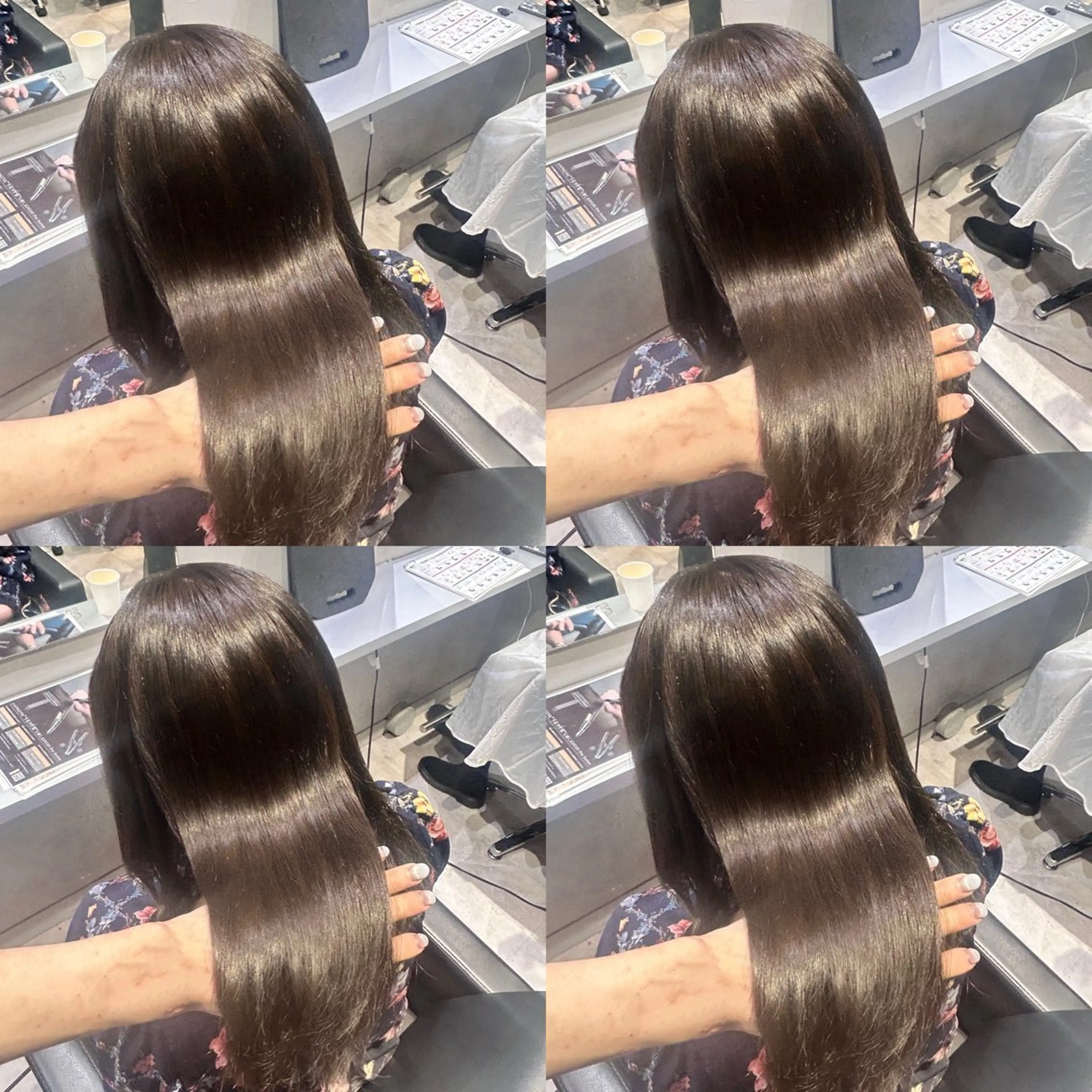 ロング カラー グレージュ オリーブグレージュ オリーブグレー 髪質改善 カット ヘアカラー トリートメント 店長✨️韓国ヘア✖️ 髪質改善カラー／純大のヘアスタイル