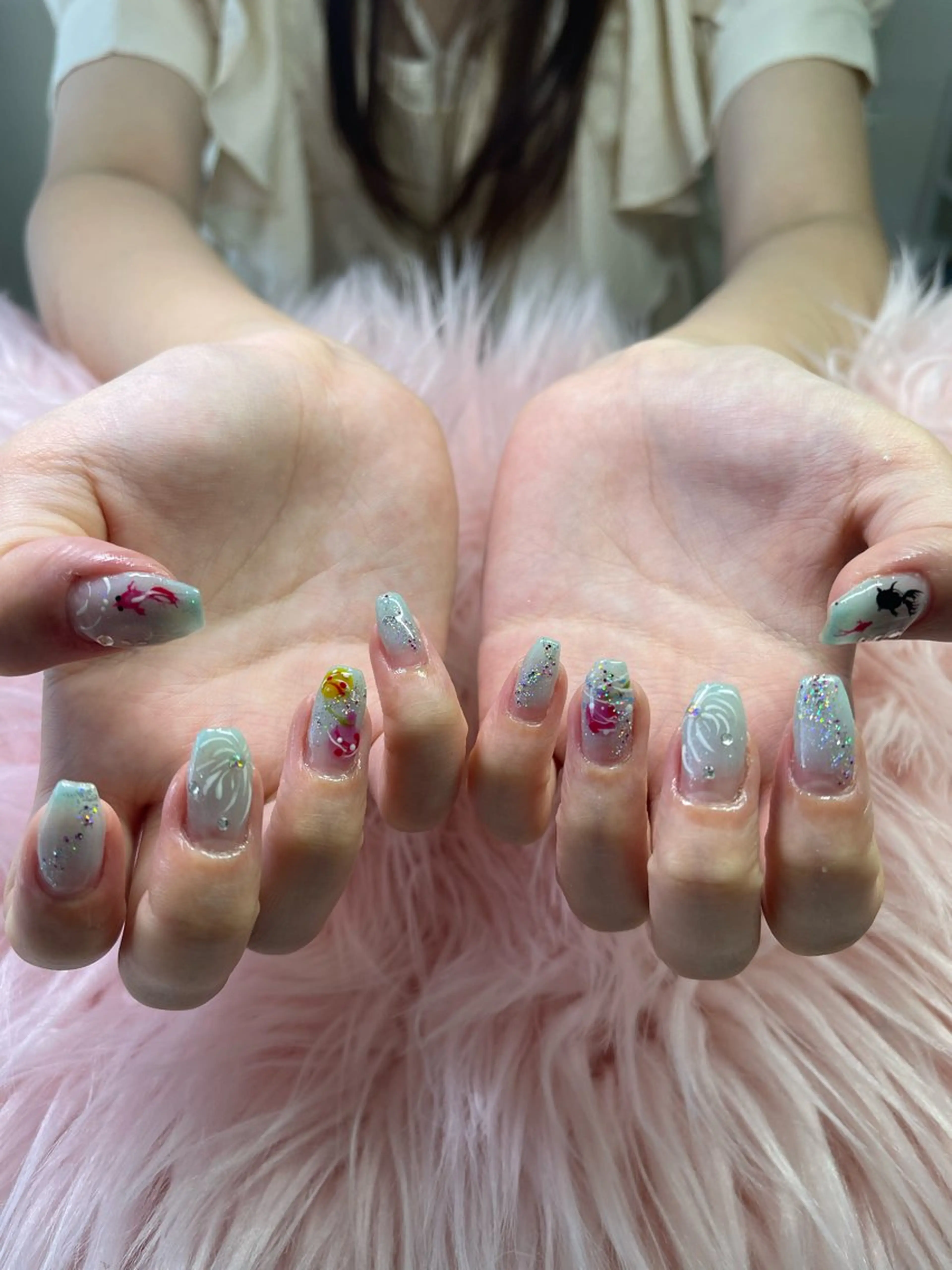 ネイル ヨーヨーネイル ネイルサロンキュアイスト所属・キュアイスト アコパラジェル調布のネイルデザイン