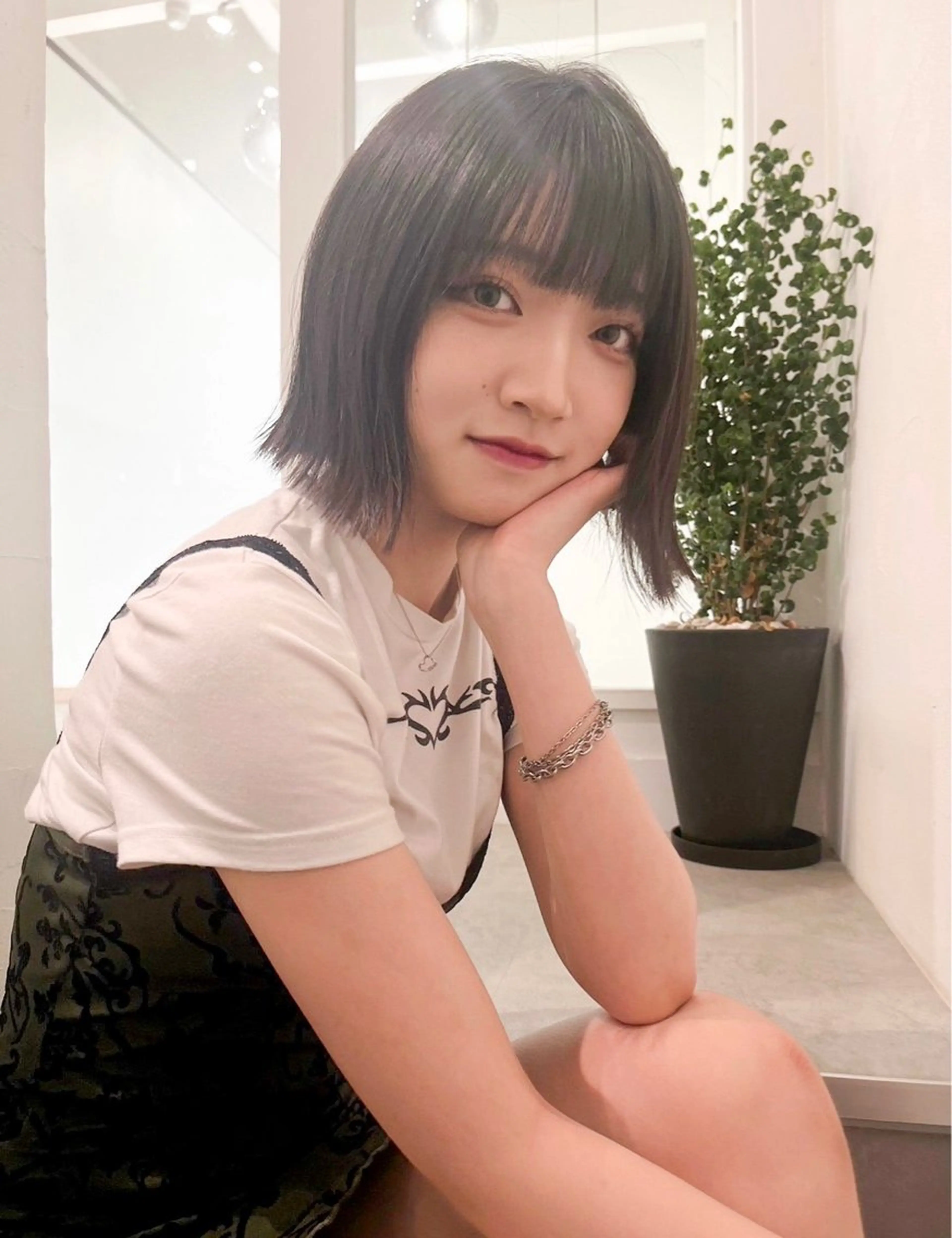 カラー rina韓国ヘア 透明感カラーのヘアスタイル