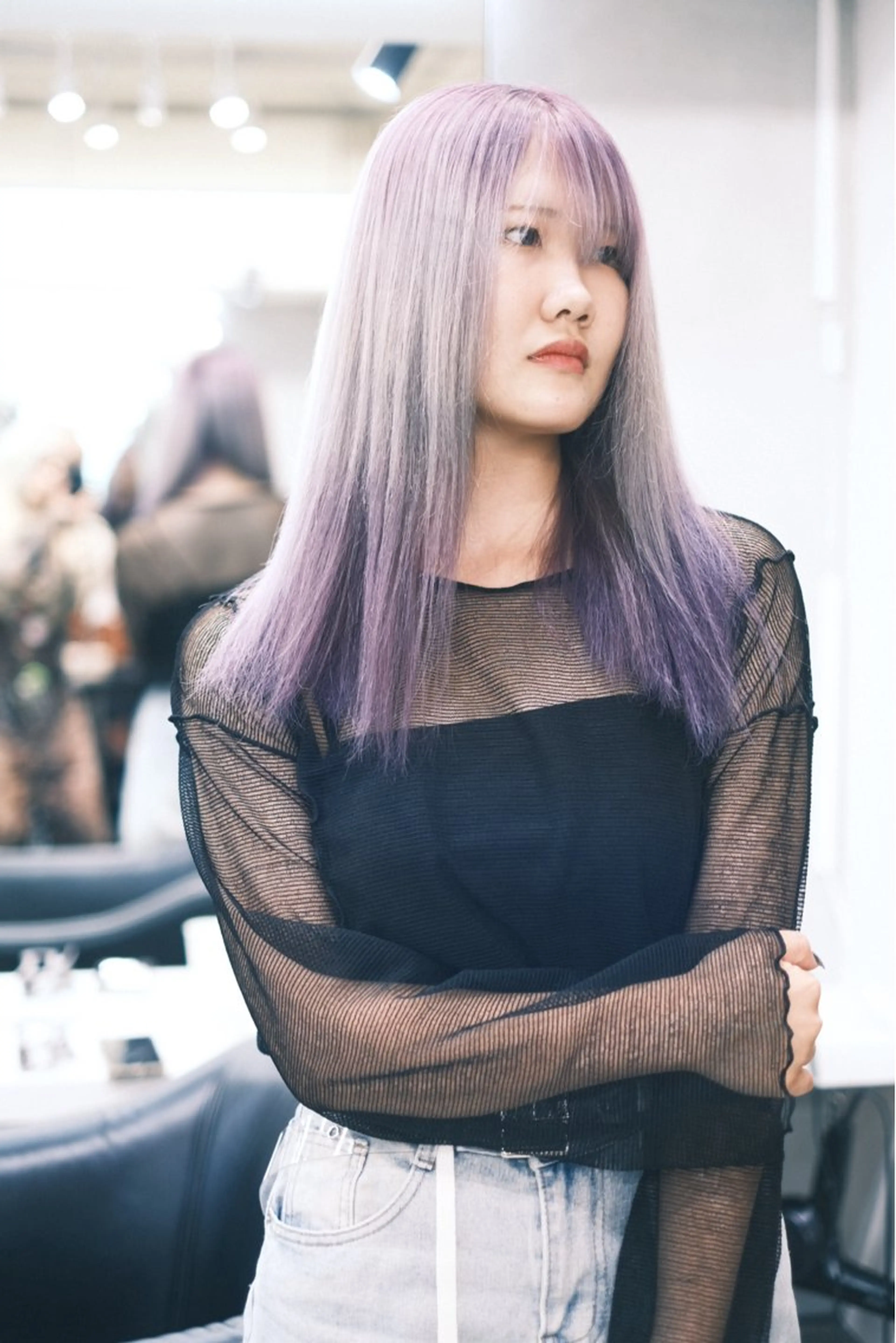 セミロング カラー ヘアアレンジ ヘアカラー トリートメント 個性爆弾💣 ダブルカラー/ゆかのヘアスタイル